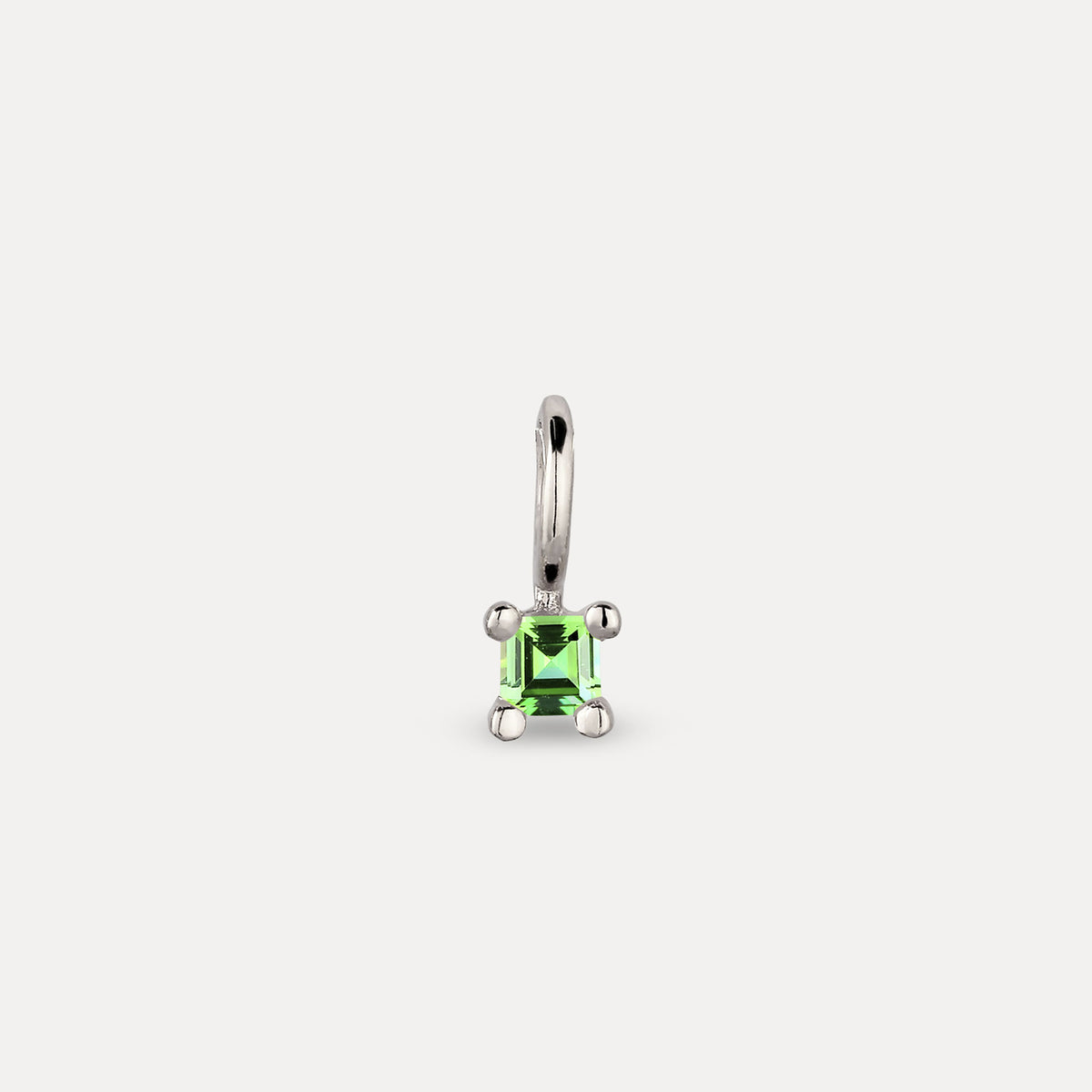 Grüner Tsavorit Solitär Anhänger - Square