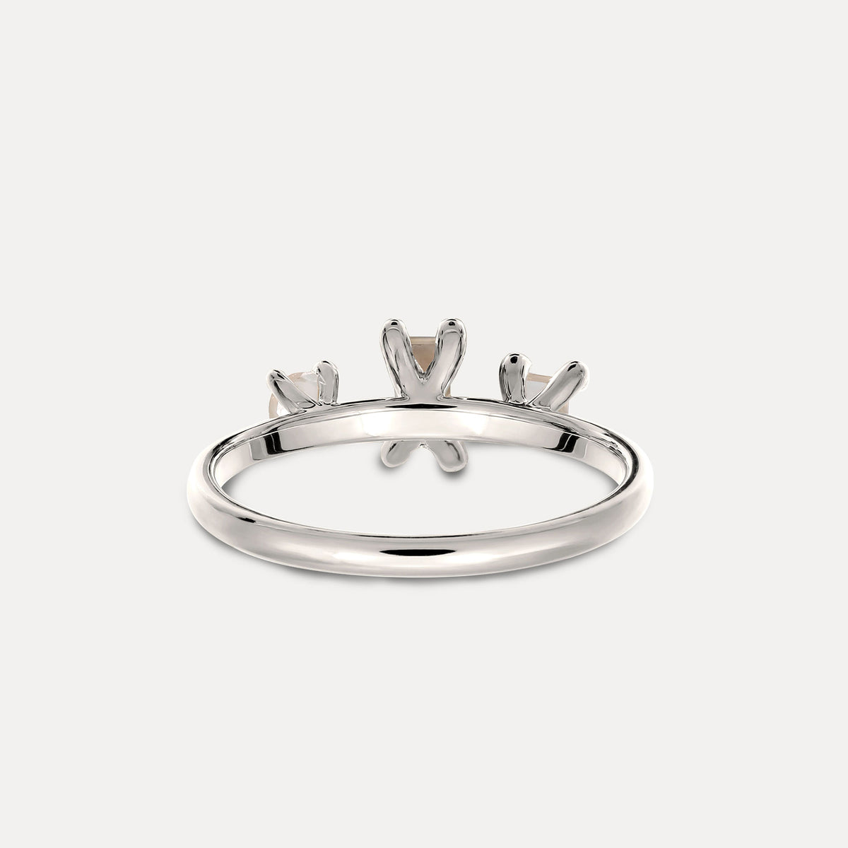 Trinity Weißer Mondstein Ring