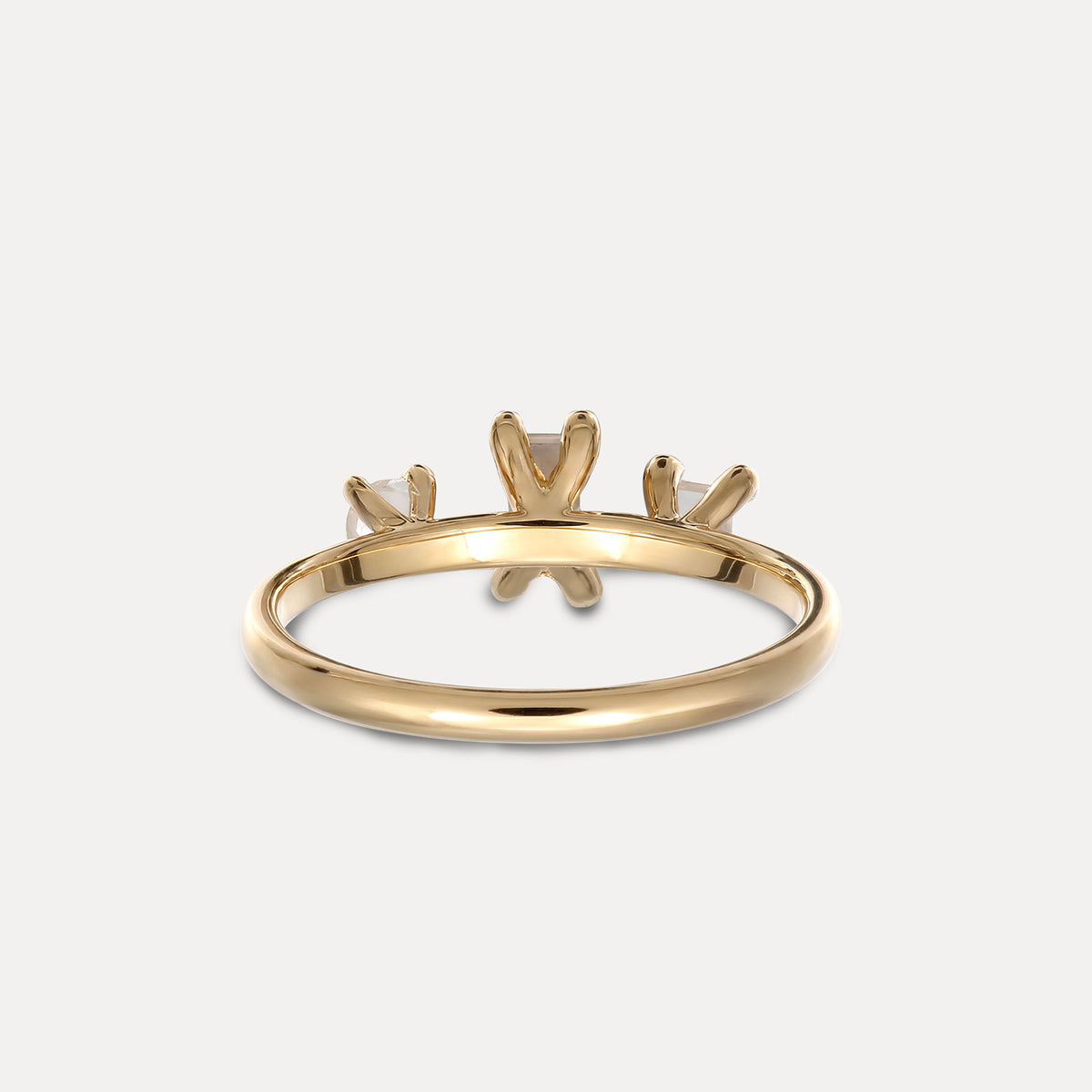 Trinity Weißer Mondstein Ring