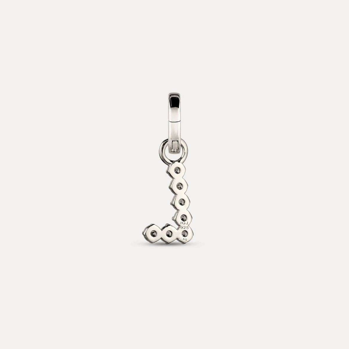 Zirconia Letter Pendant - L in 925 Silber