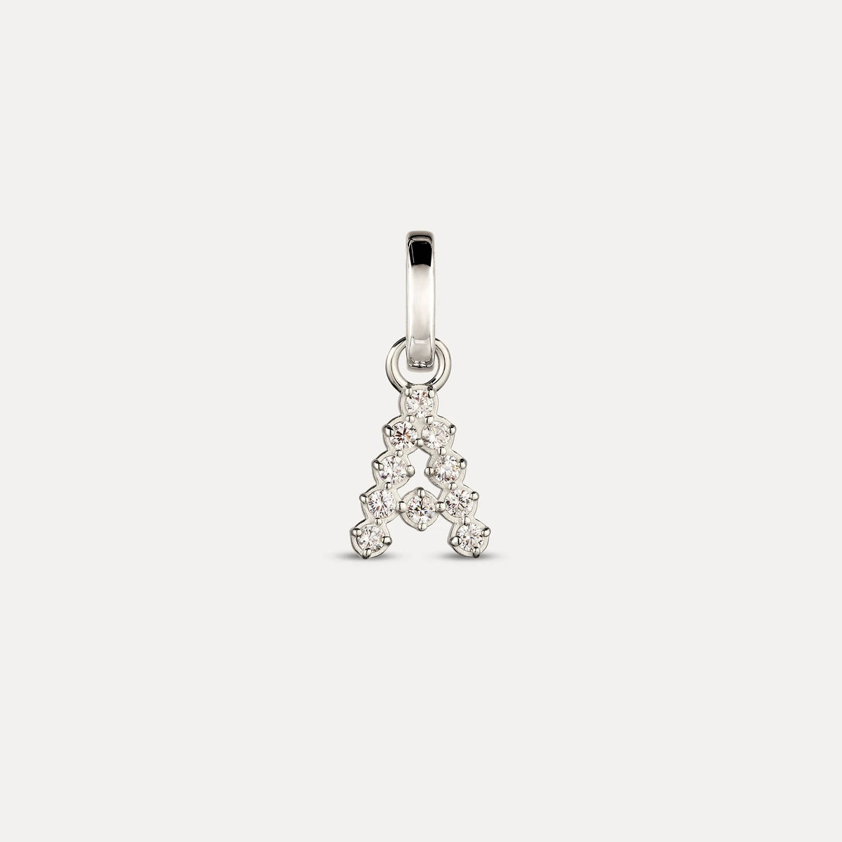 Zirconia Letter Pendant - A in 925 Silber