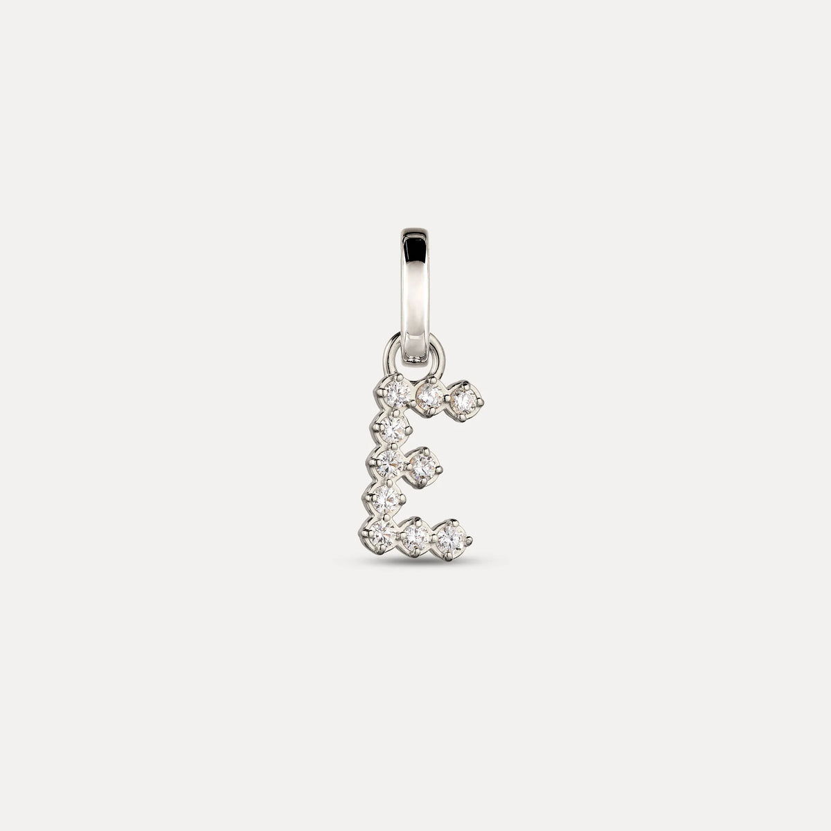 Zirconia Letter Pendant - E in 925 Silber