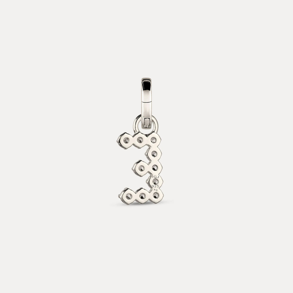 Zirconia Letter Pendant - E in 925 Silber