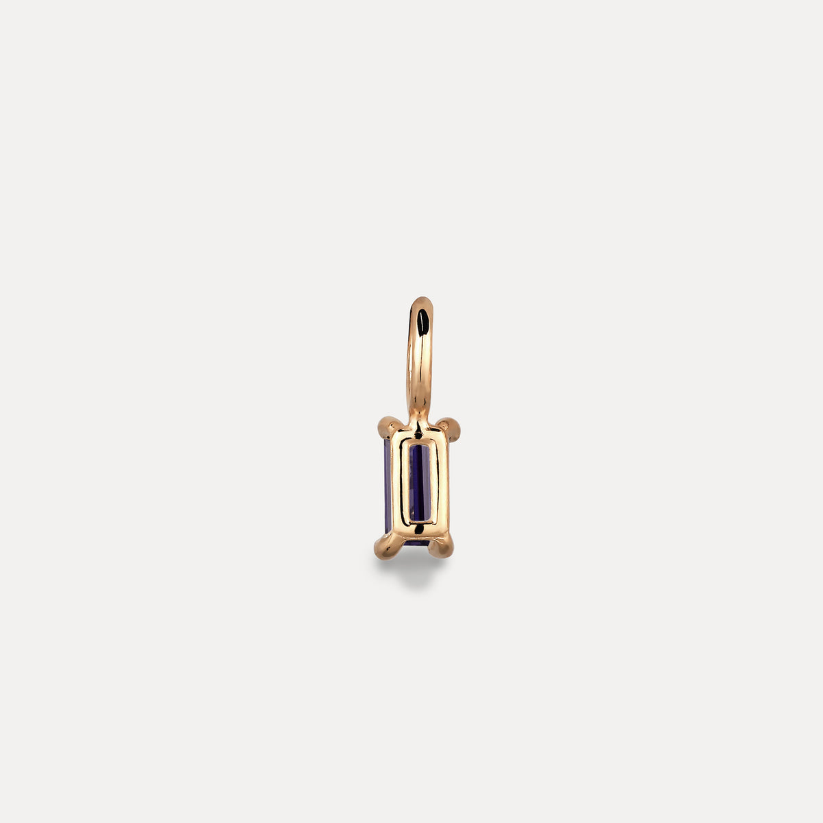 Lila Iolith Anhänger - Baguette | 585 Gold