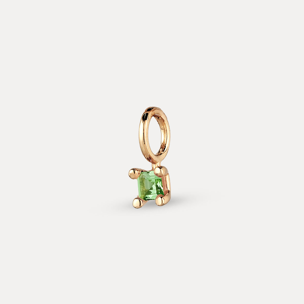 Grüner Tsavorit Solitär Anhänger - Square | 585 Gold