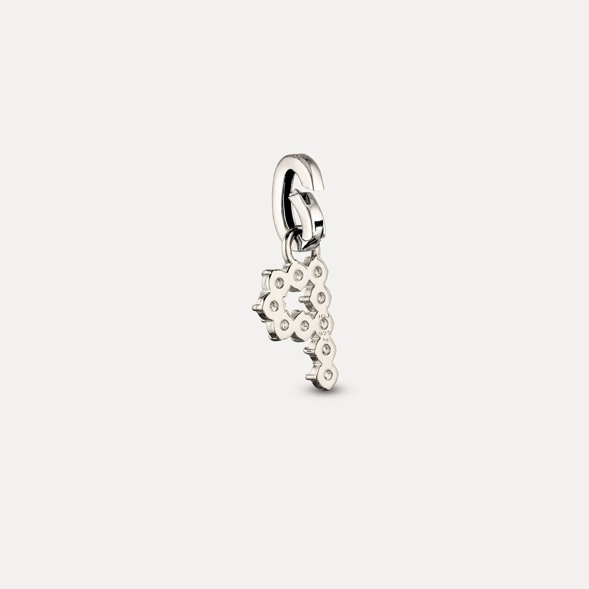 Zirconia Letter Pendant - P in 925 Silber