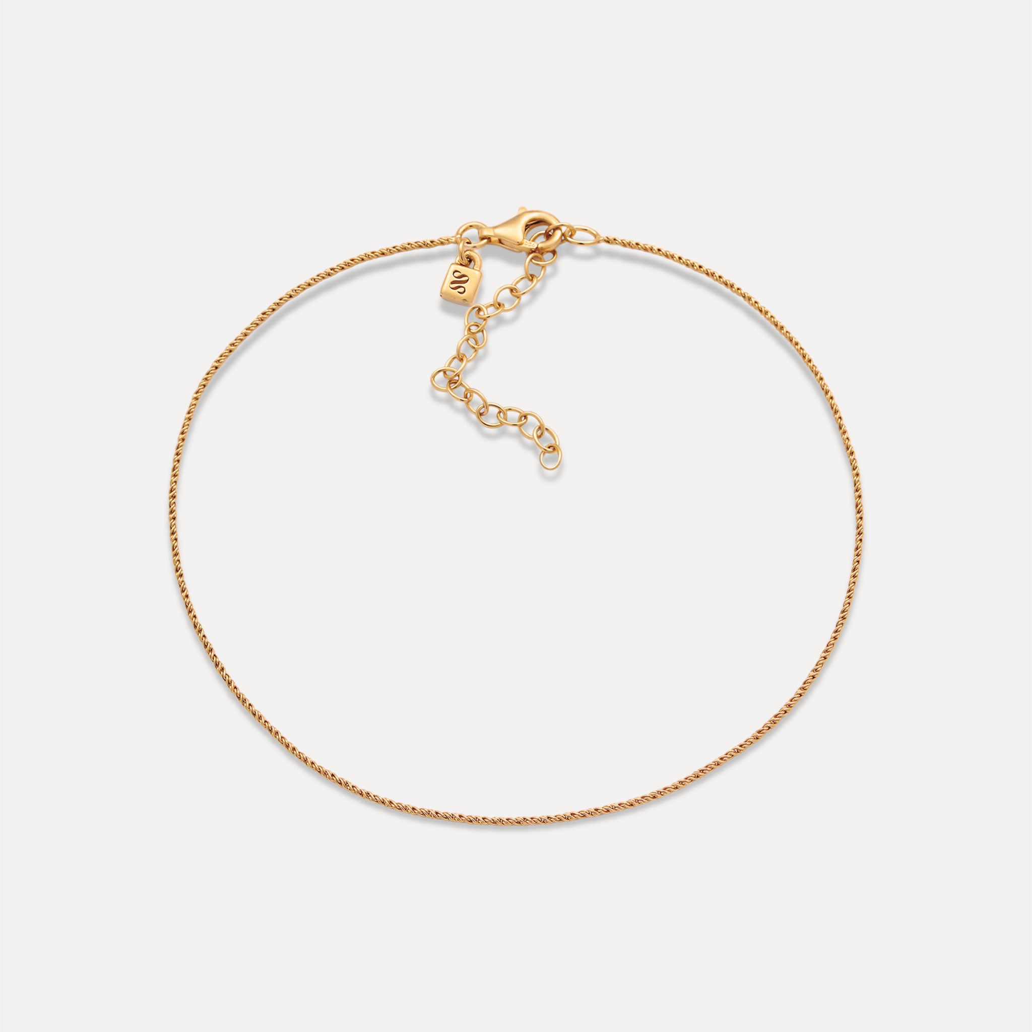 Spiral Dainty Chain Fusskette