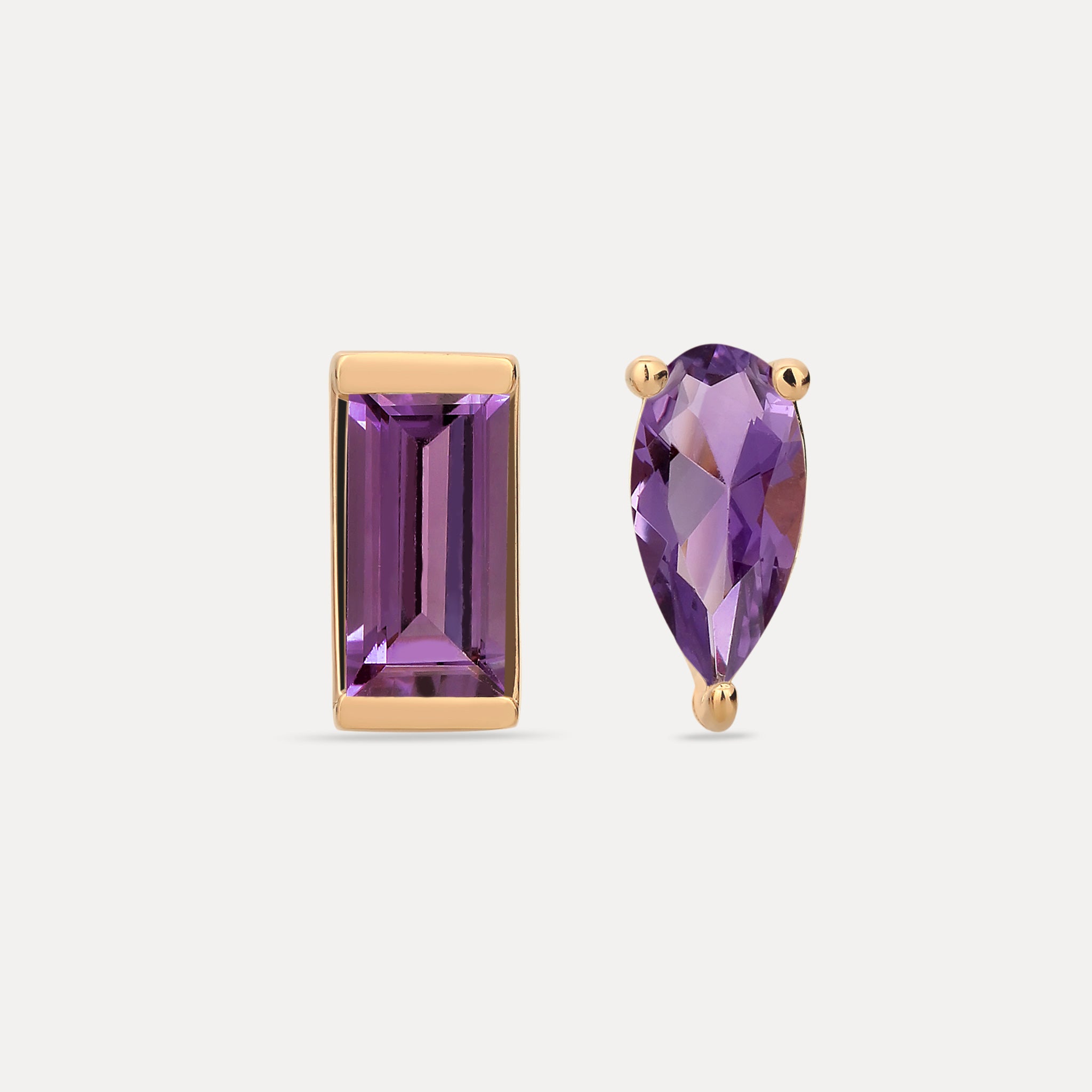 Amethyst Balance Ohrstecker Ohrringe | 585 Gold