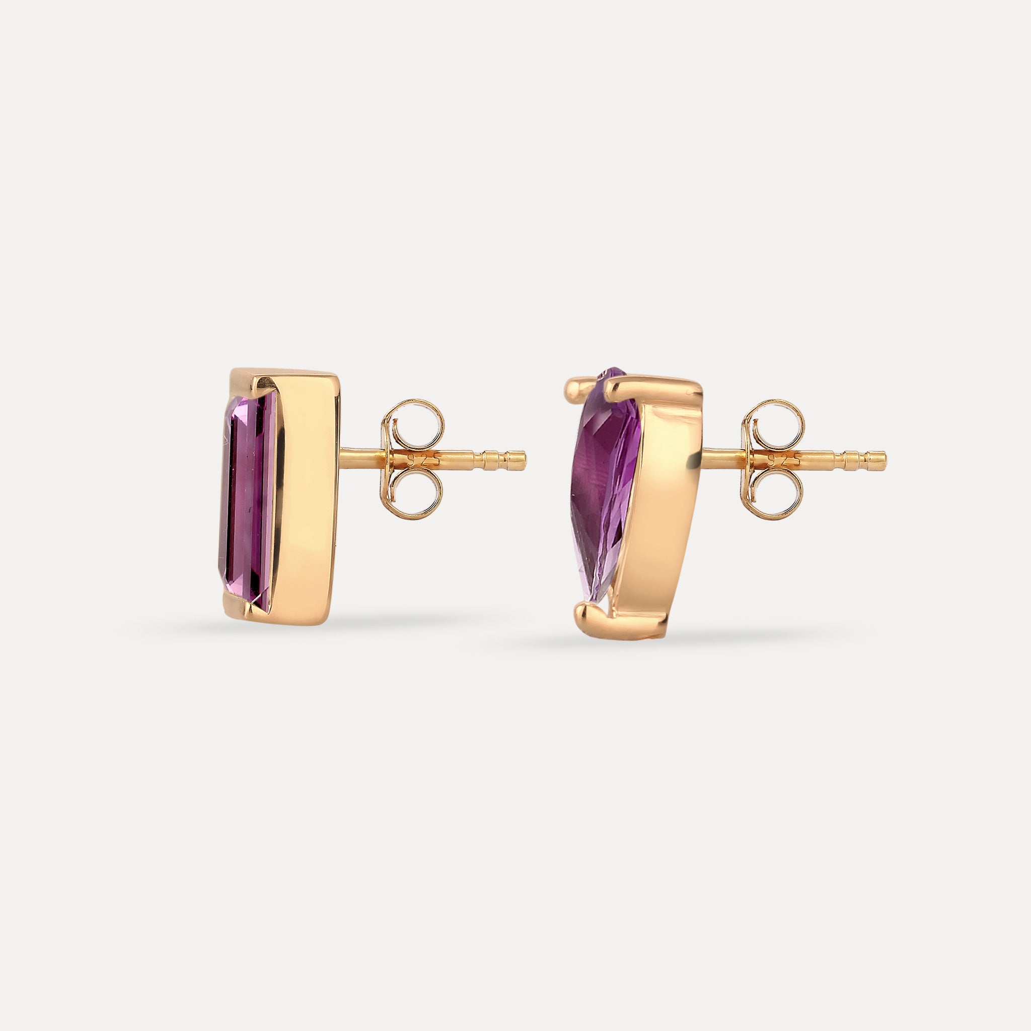 Amethyst Balance Ohrstecker Ohrringe | 585 Gold