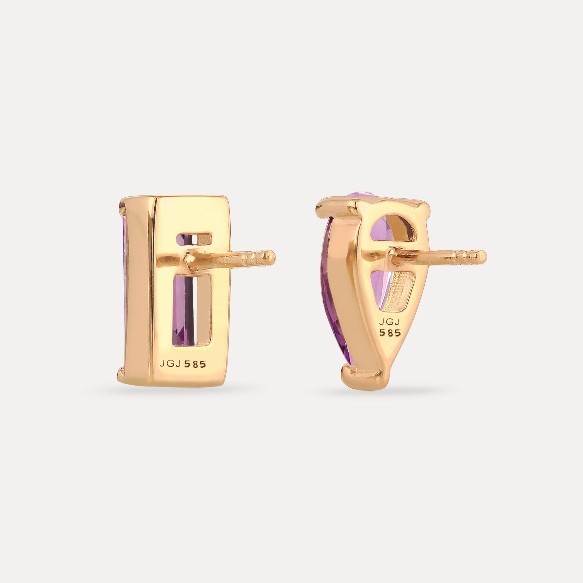 Amethyst Balance Ohrstecker Ohrringe | 585 Gold