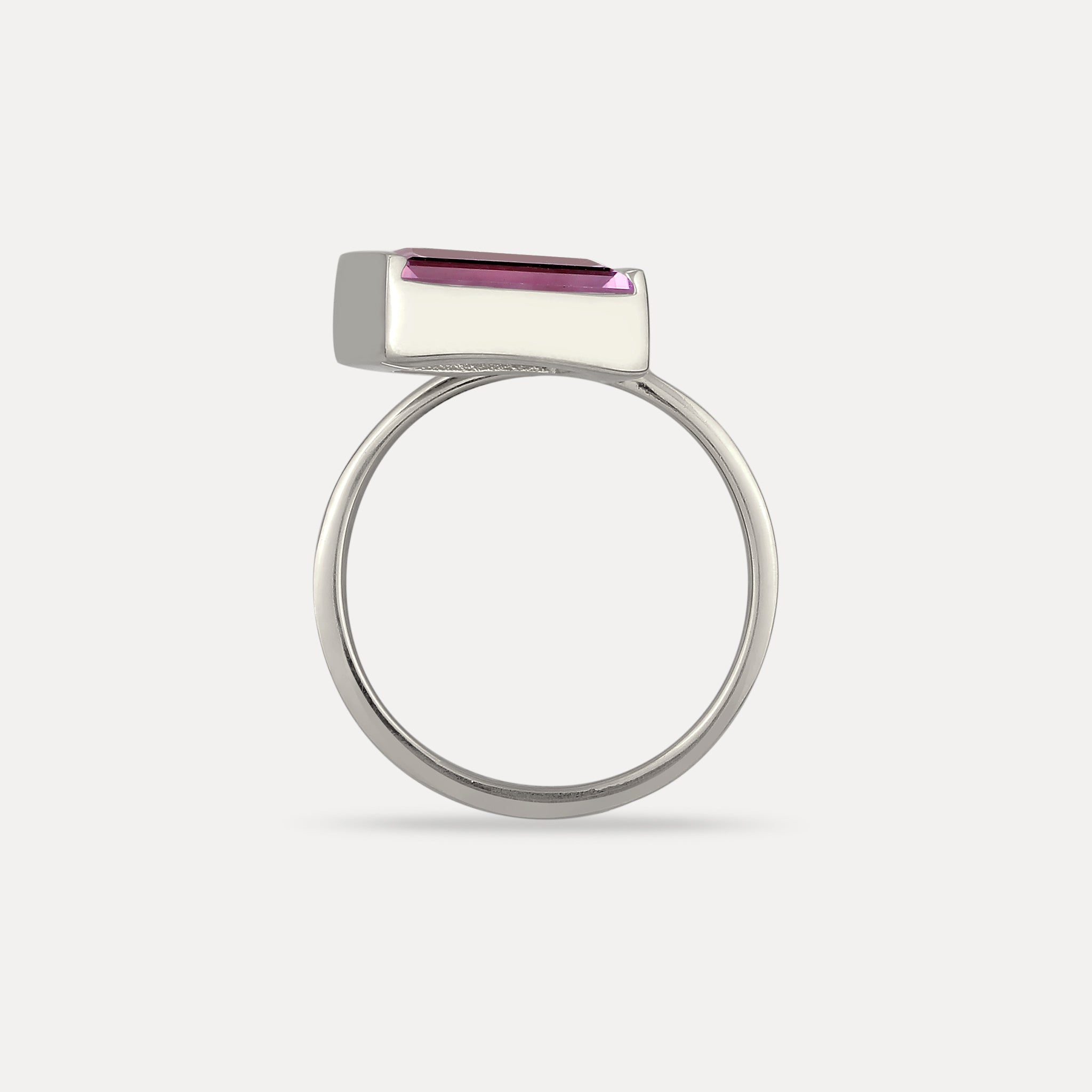 Amethyst Balance Baguette Ring