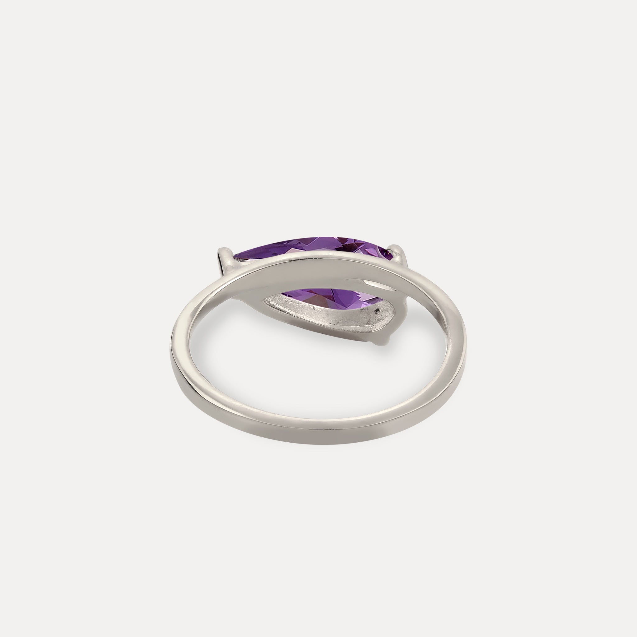 Amethyst Balance Drop Ring