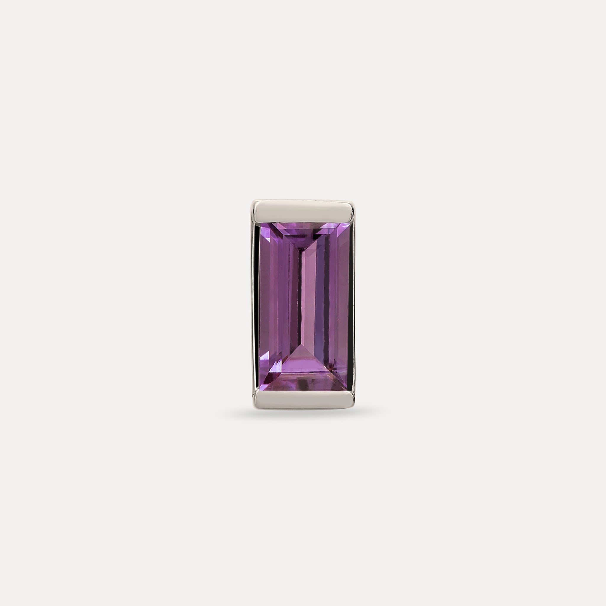 Amethyst Balance Baguette Ohrstecker Ohrringe - Single