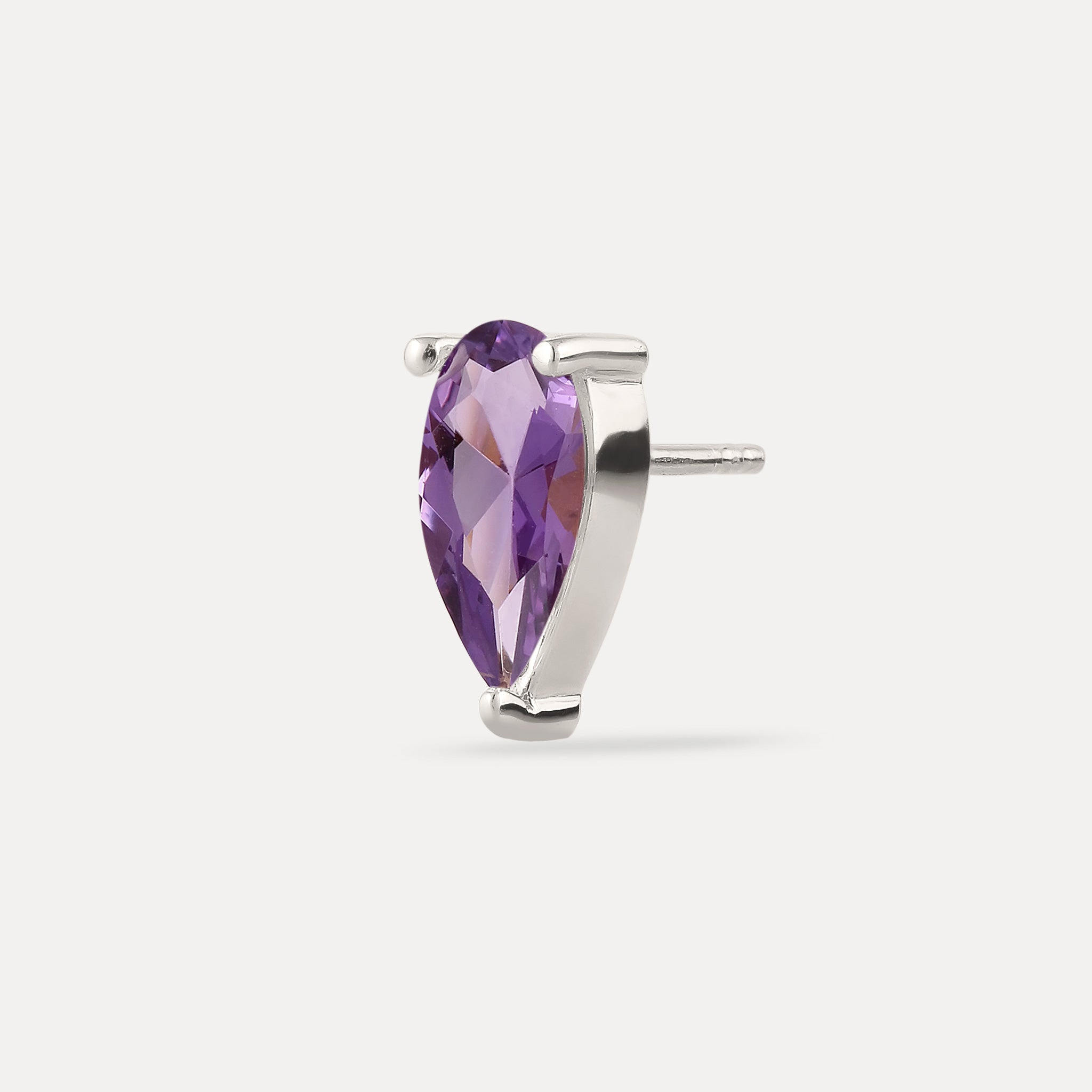 Amethyst Balance Drop Ohrstecker Ohrringe - Single