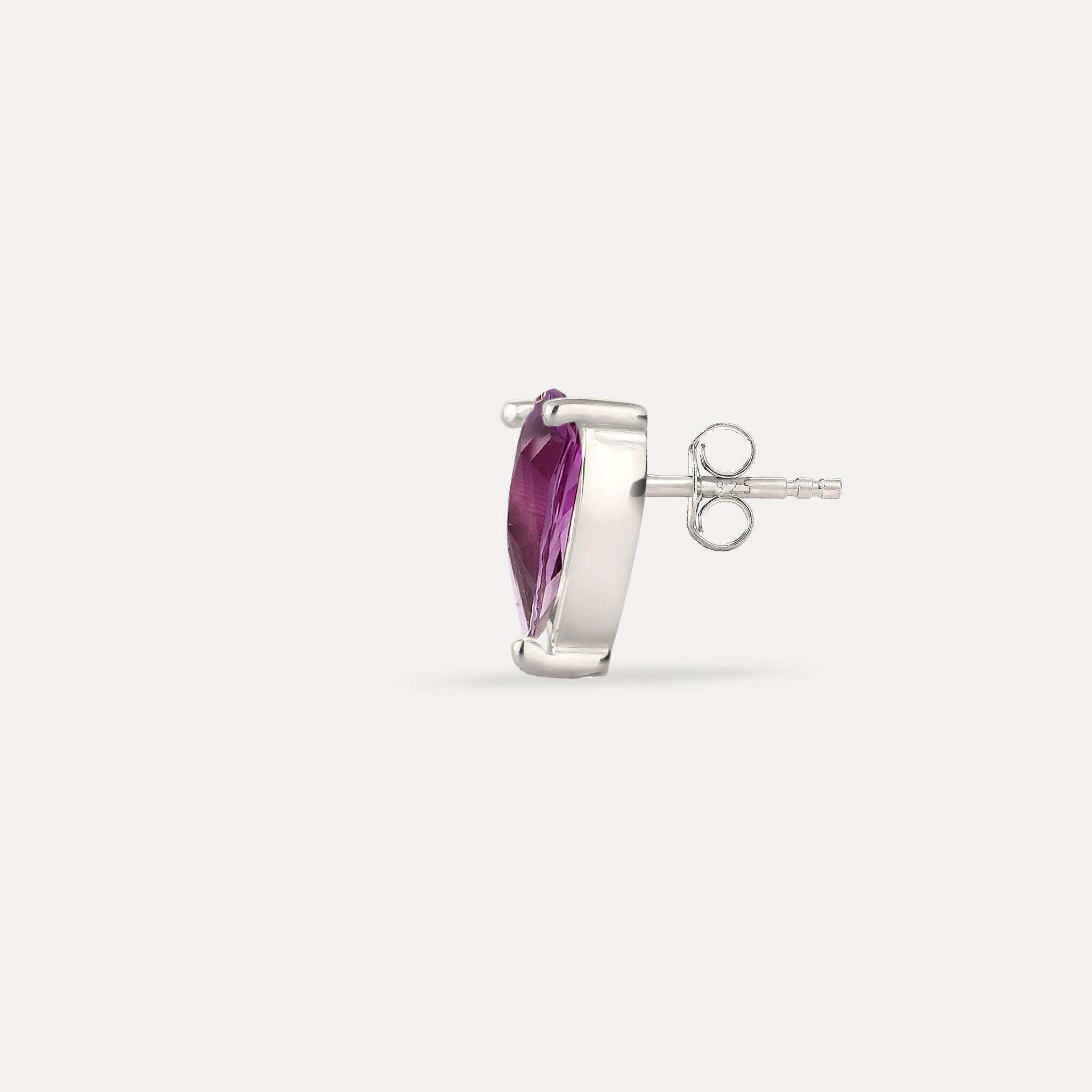 Amethyst Balance Drop Ohrstecker Ohrringe - Single