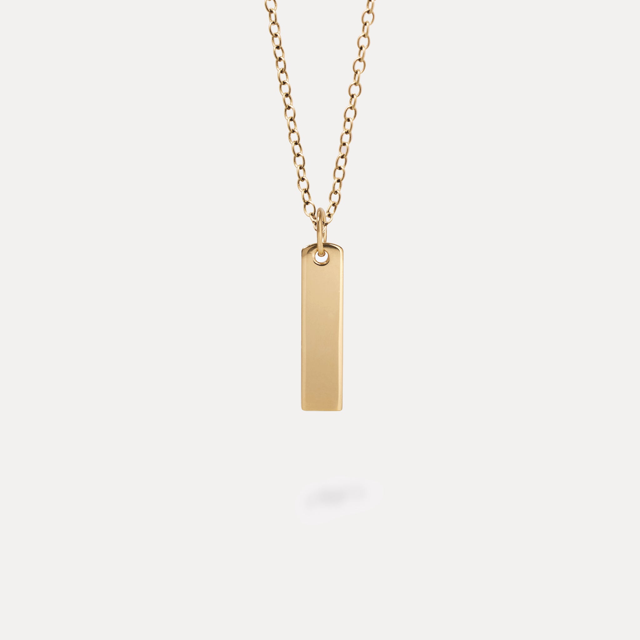 Engravable Bar Kette | 585 Gold