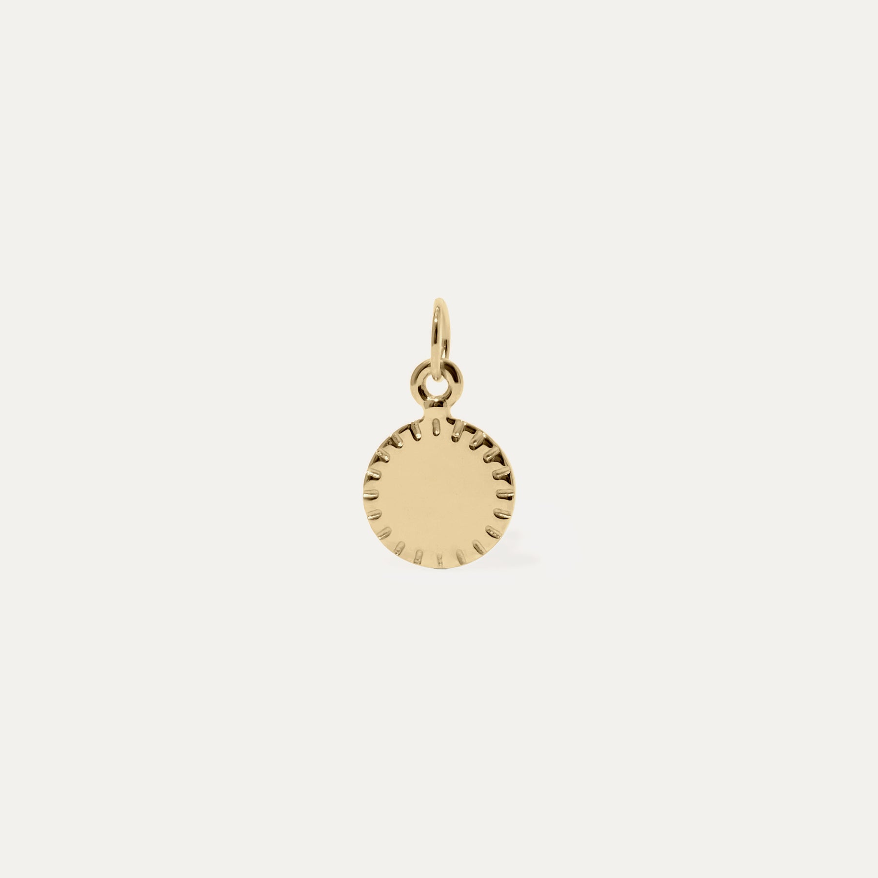 Biscuit Tag Anhänger - Round | 585 Gold