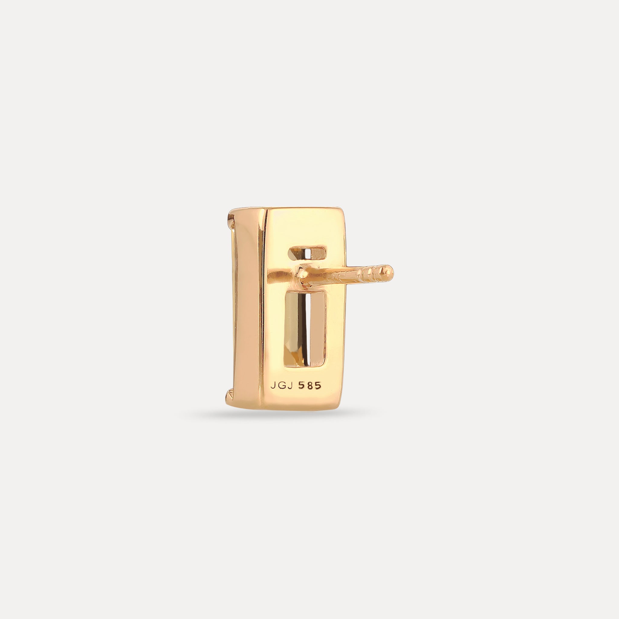 Citrin Balance Baguette Ohrstecker Ohrringe - Single | 585 Gold