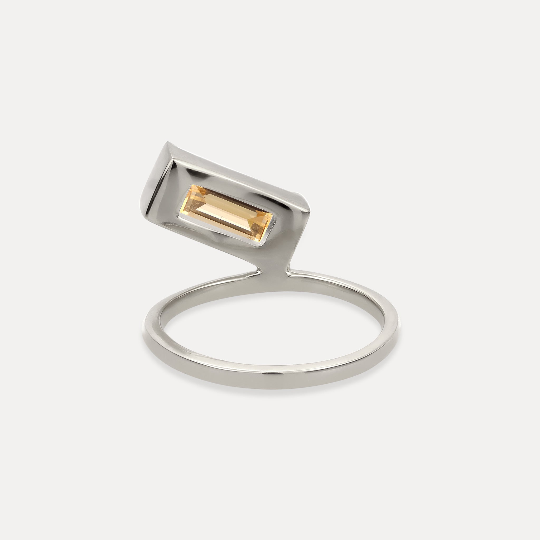 Citrin Balance Baguette Ring