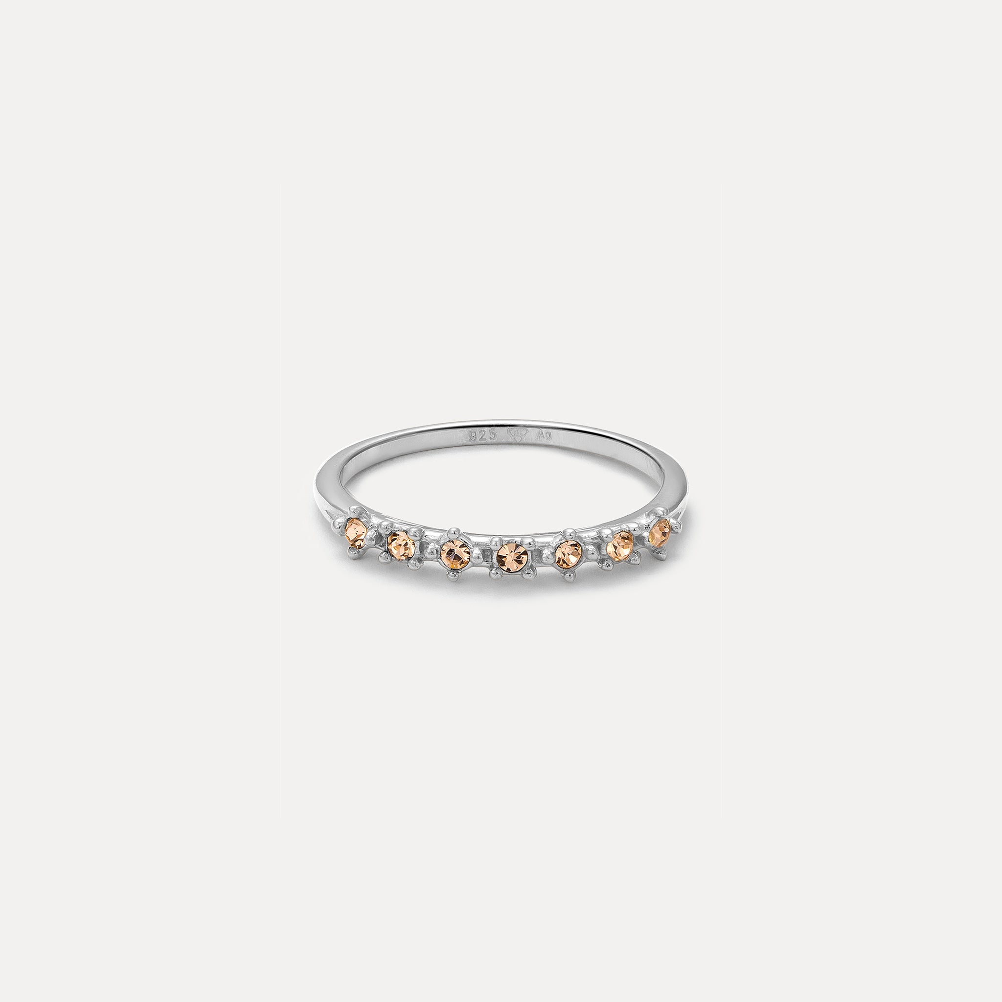 Dunkelgelbe Kristalle Color Delight Ring