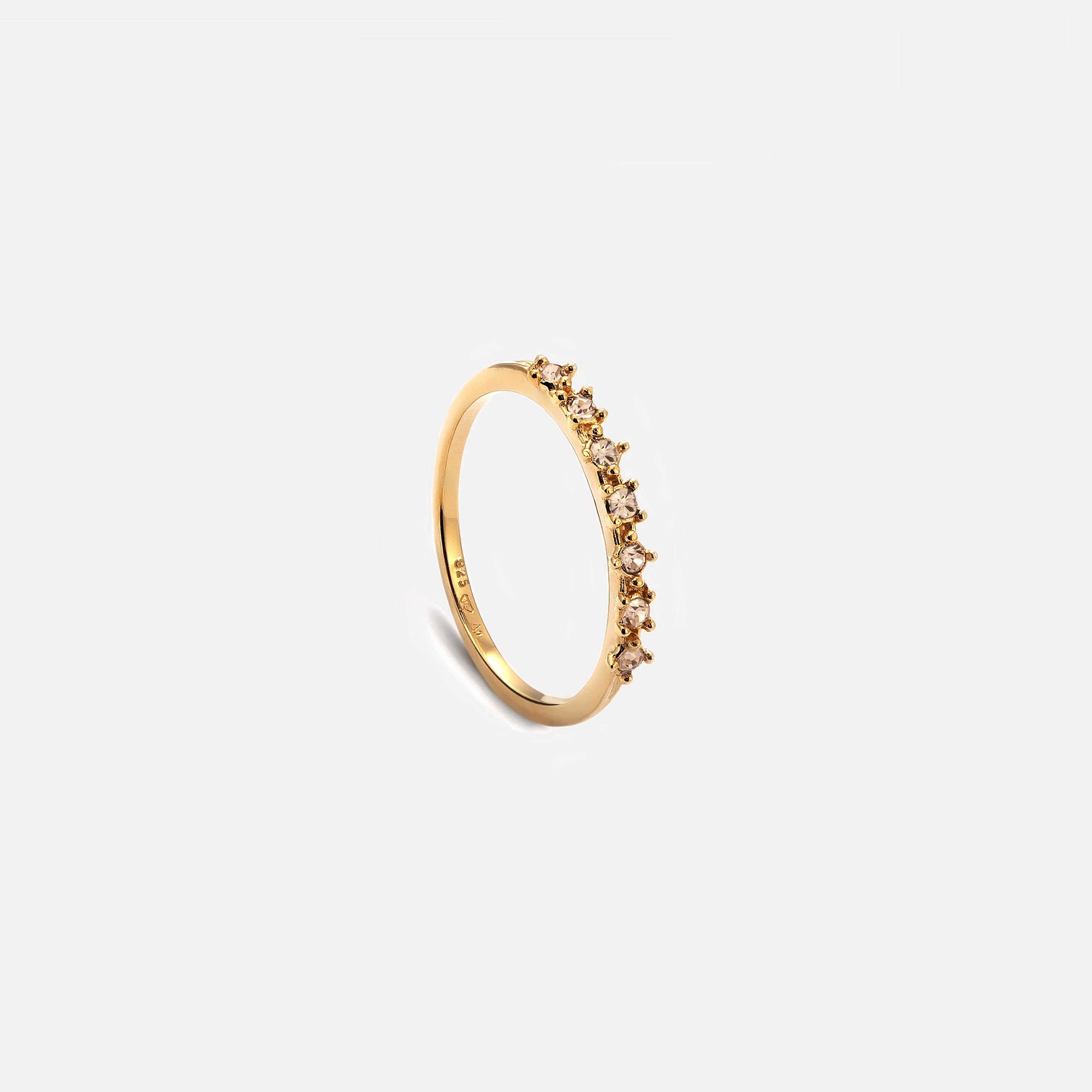 Dunkelgelbe Kristalle Color Delight Ring