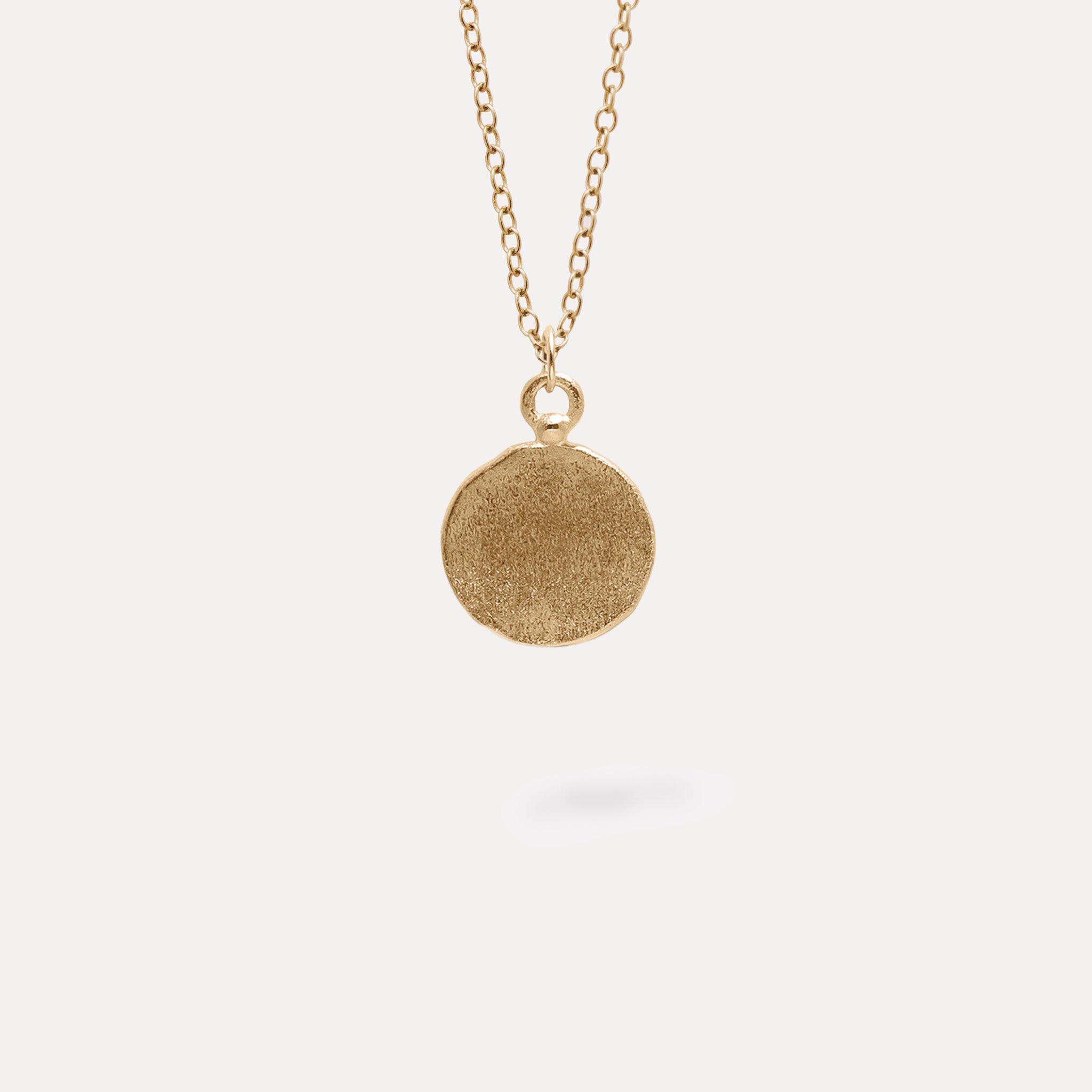 Engravable Fluid Medallion Kette | 585 Gold - Matt