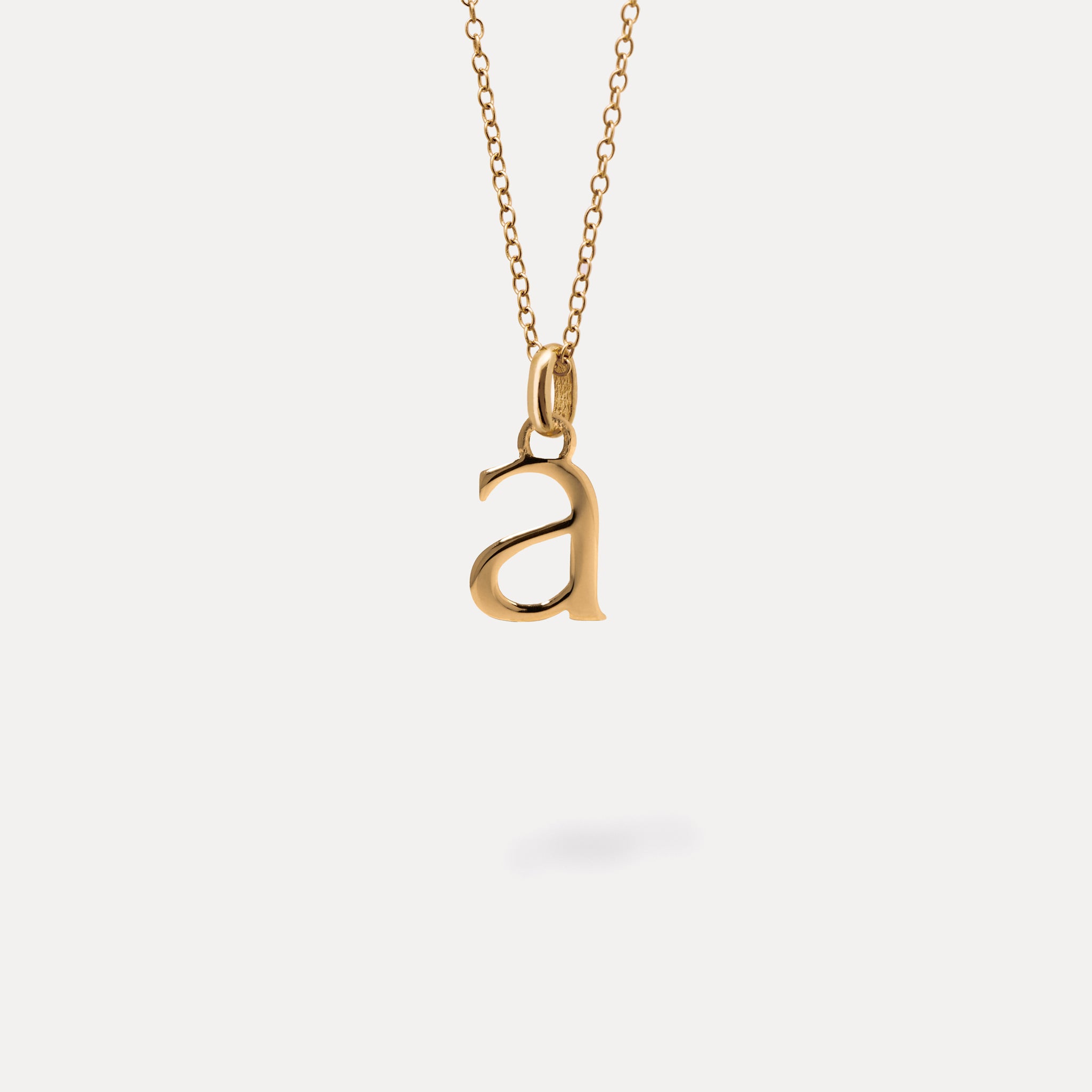 Initial mit Ankerkette 24k Gold Vermeil