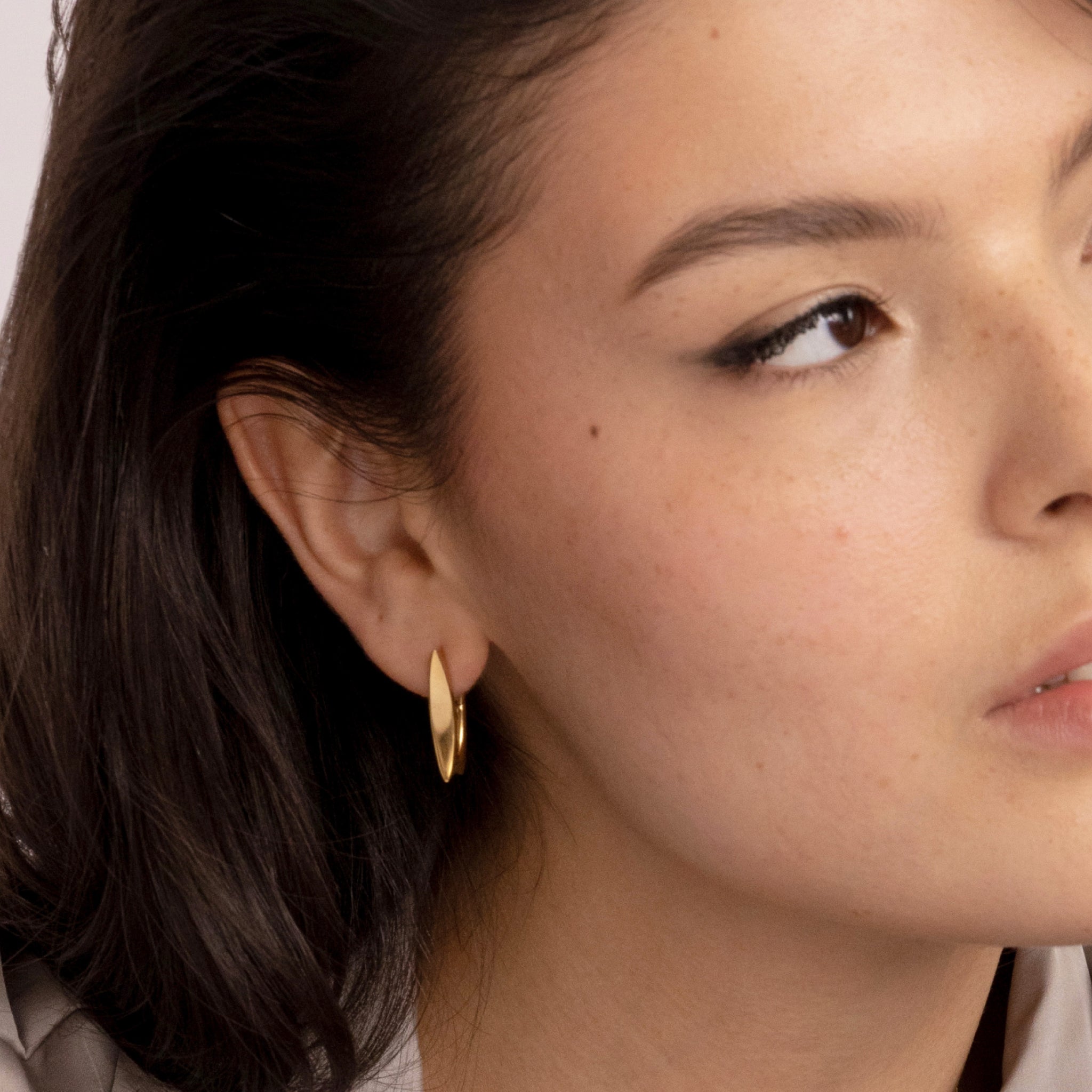 Marquise Arc Creolen Ohrringe