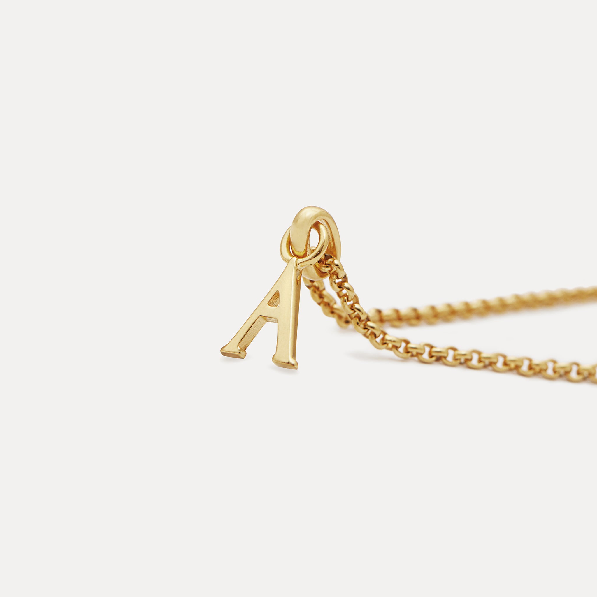 14K Gelbgold Initiale K Anhänger | Massiv | 0,61g | Für Männer & Frauen