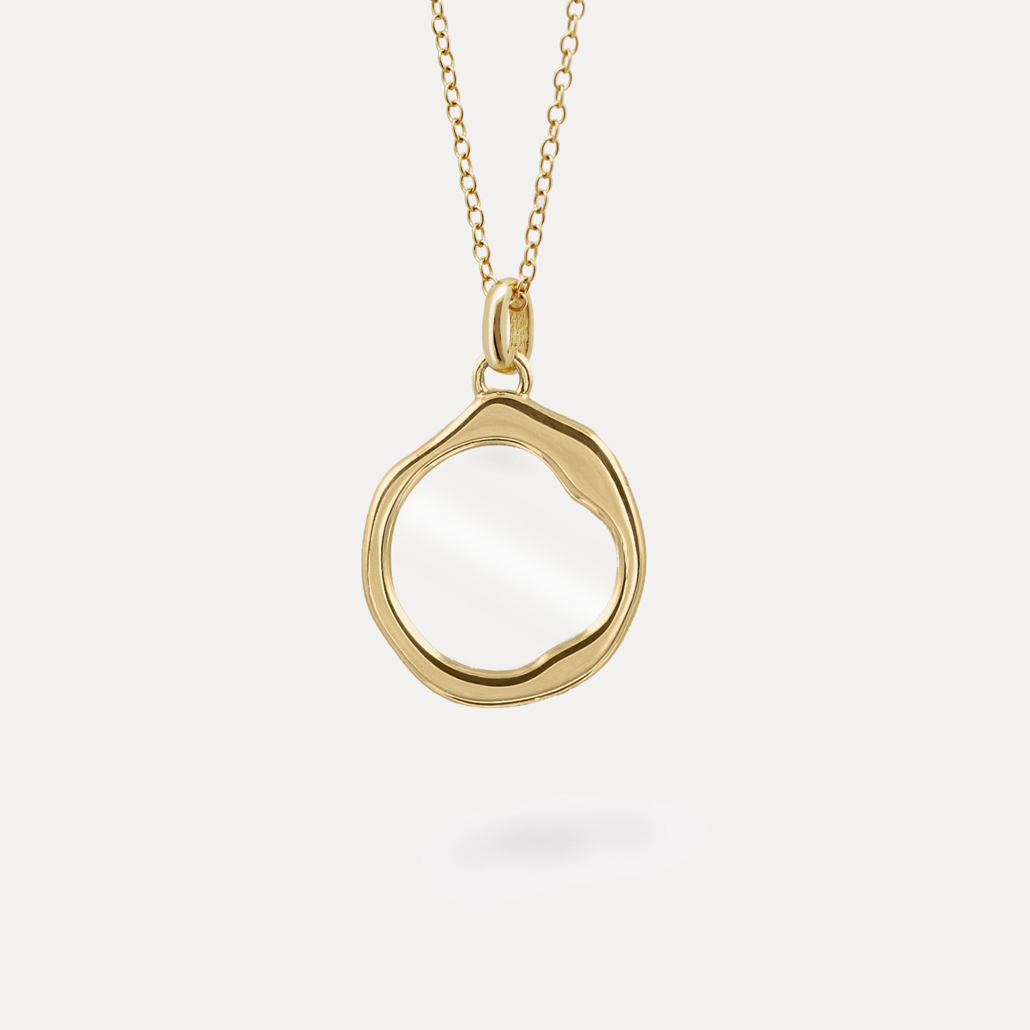 Quarz Organic Kette | 585 Gold