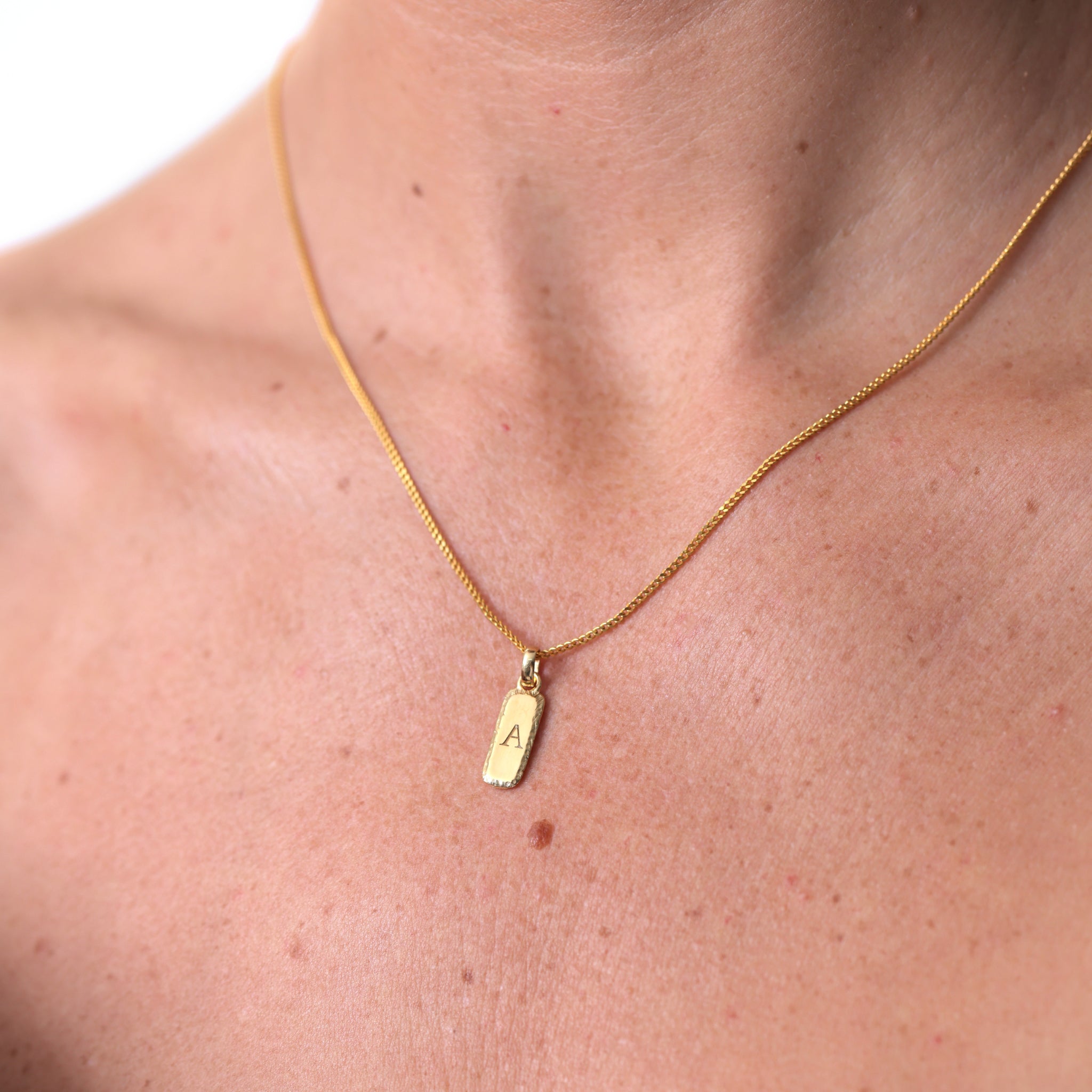 Engravable Contour Bar Anhänger - Antique