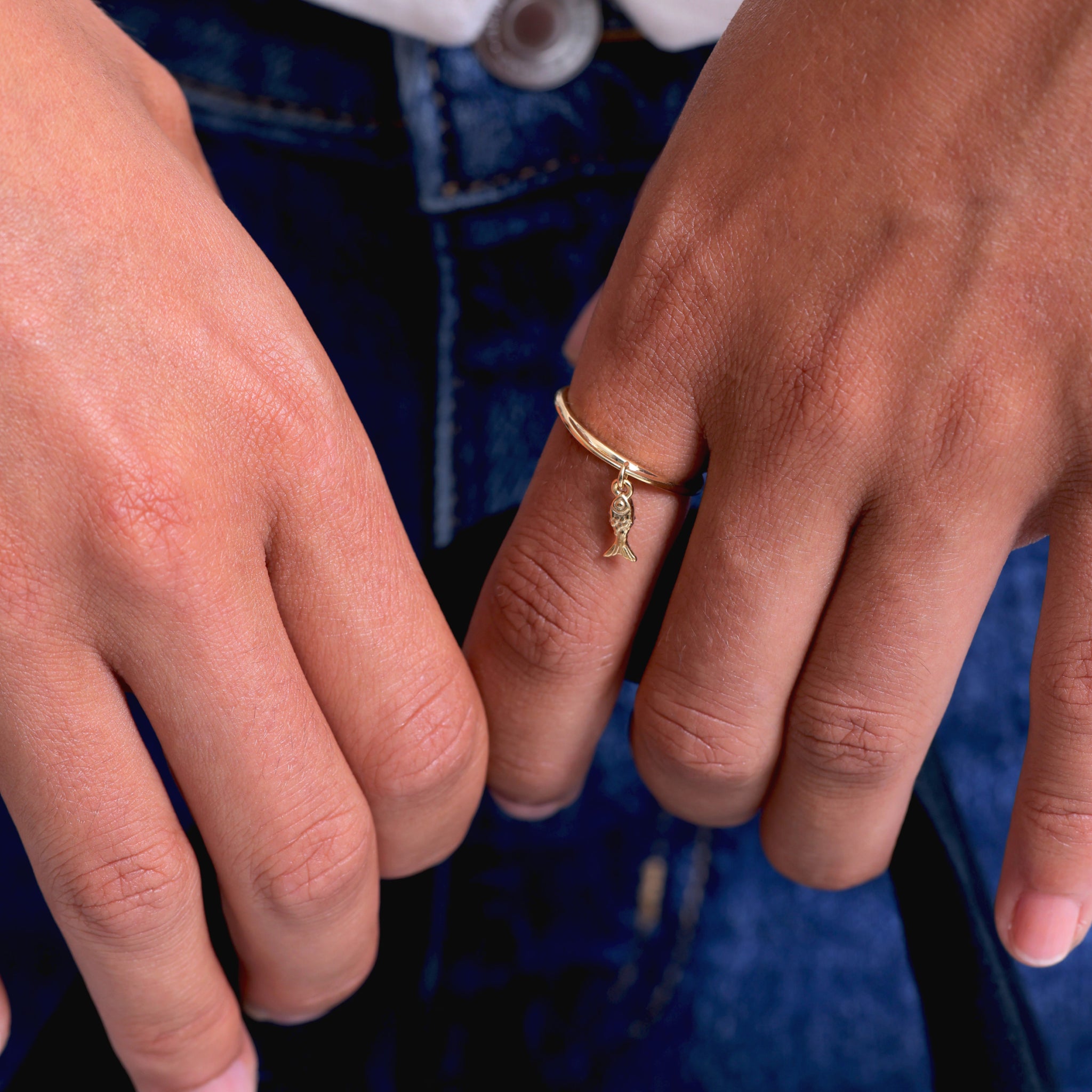 Tiny Fish Ring | 585 Gold