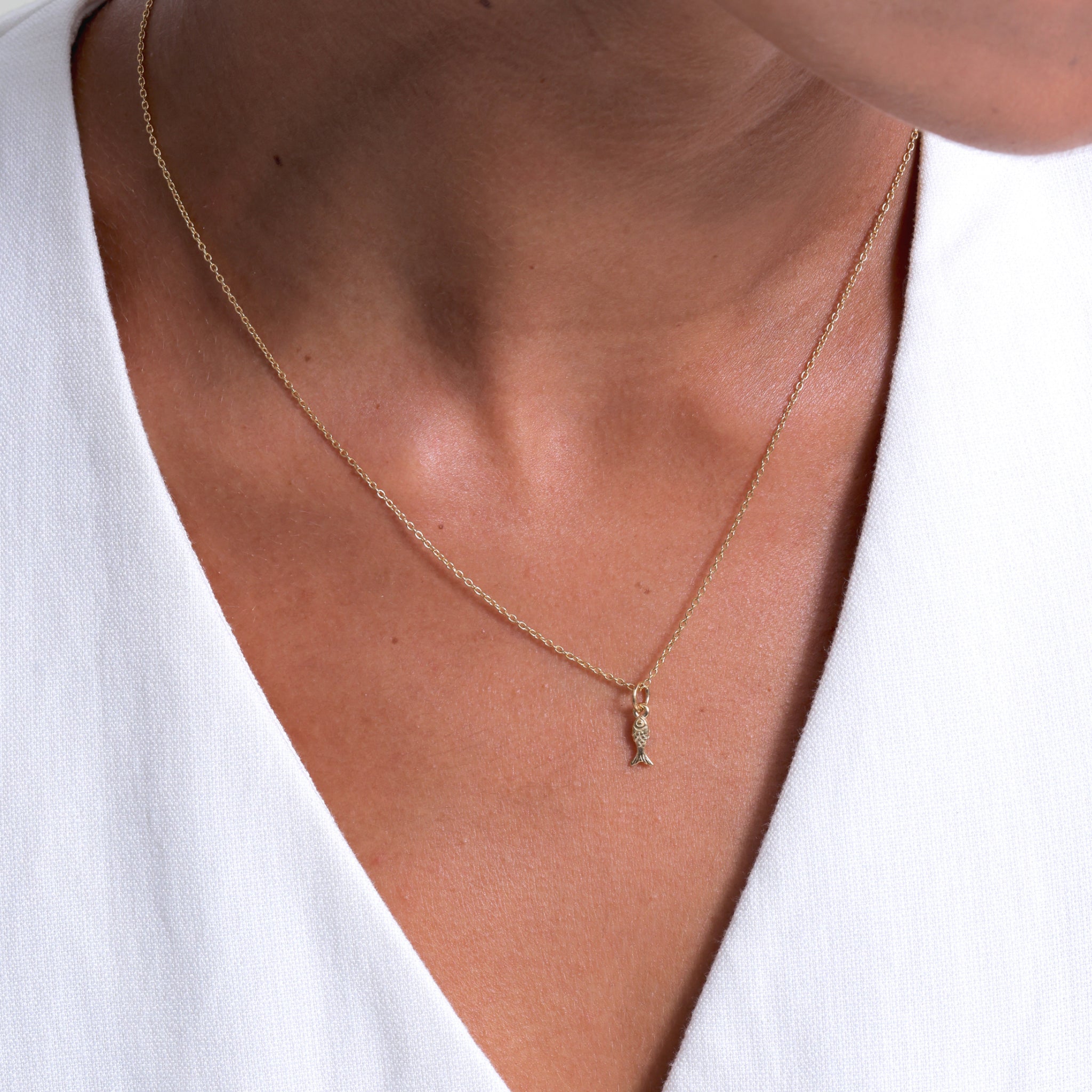 Tiny Fish Anhänger | 585 Gold