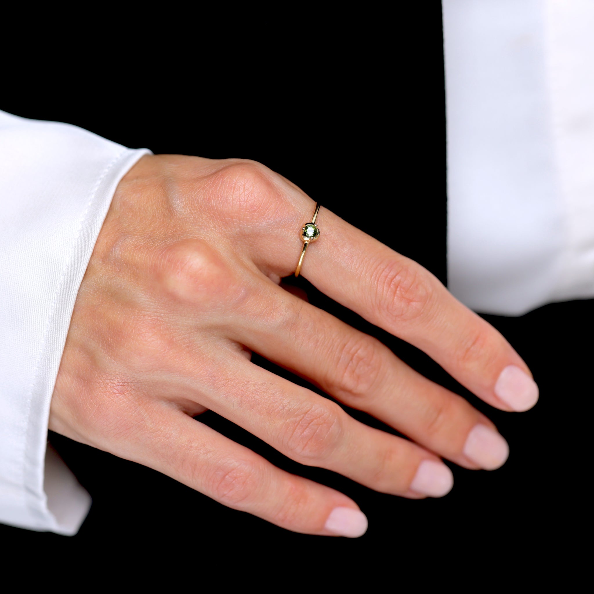 Mini Birthstone Ring 24k Gold Vermeil