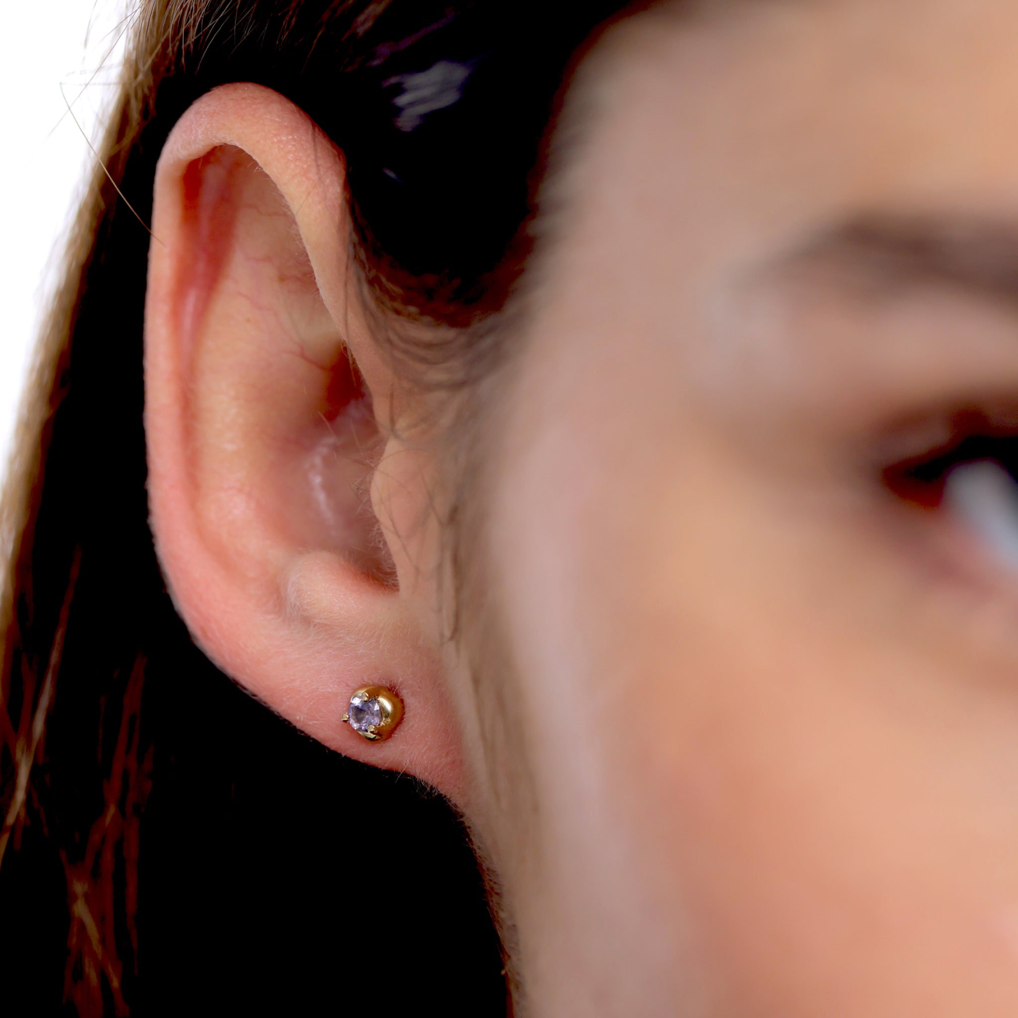 Mini Birthstone Ohrstecker Ohrringe - Single