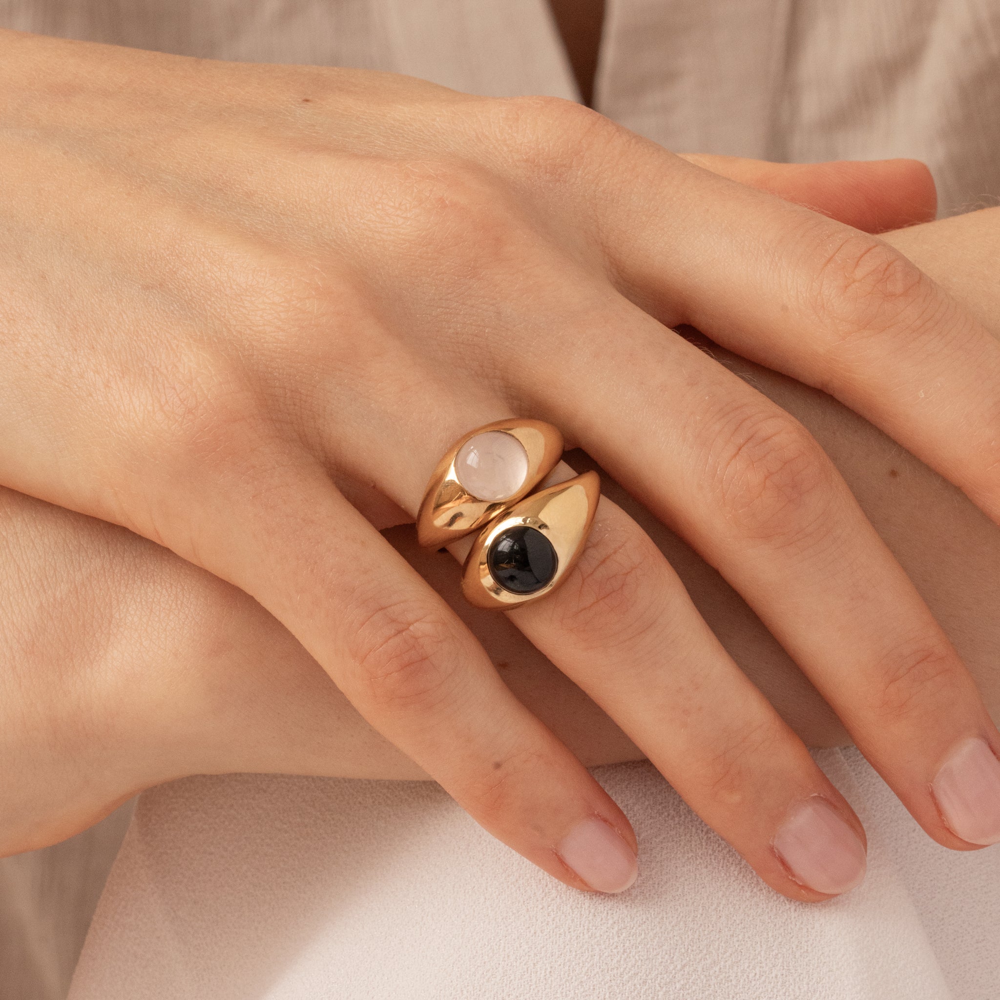 Rosenquarz Eden Pea Ring