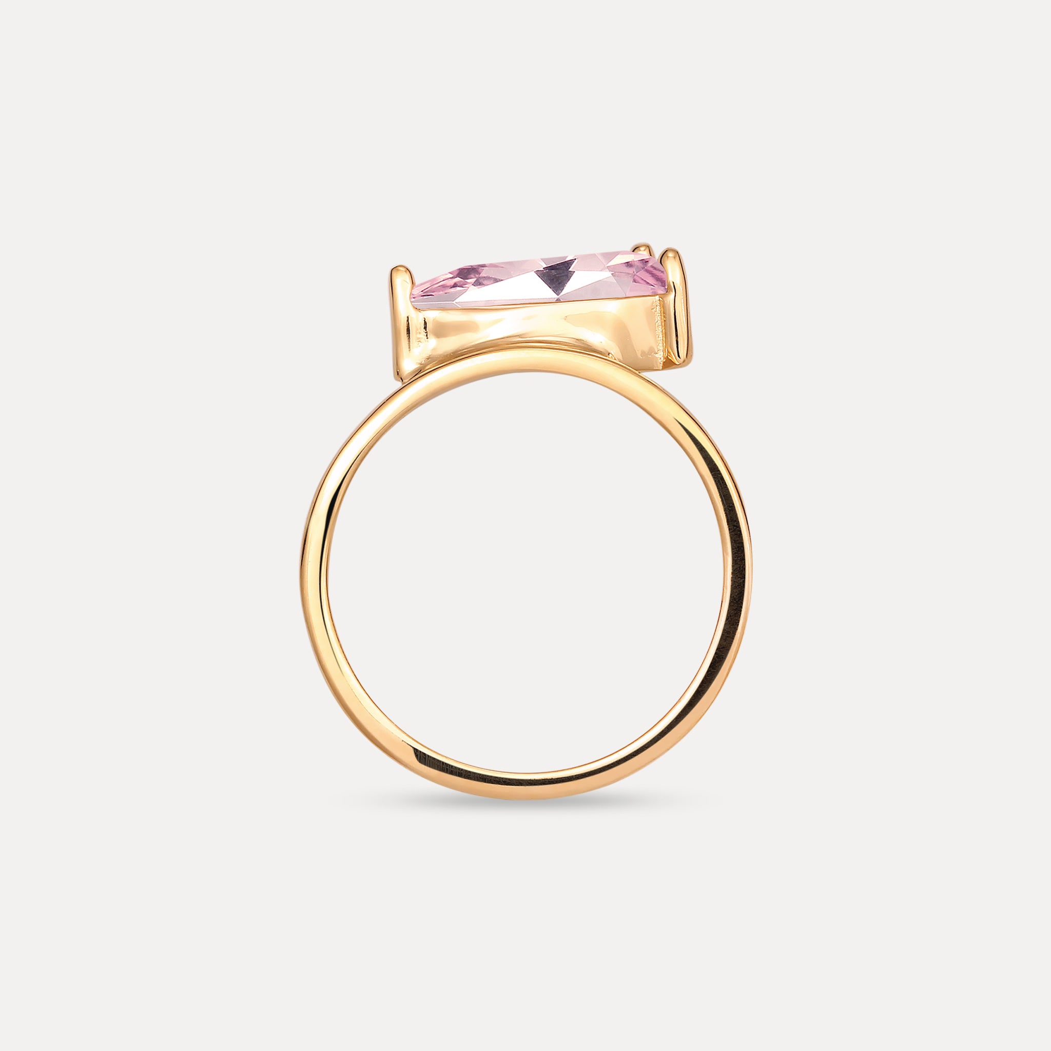 Rosenquarz Balance Drop Ring