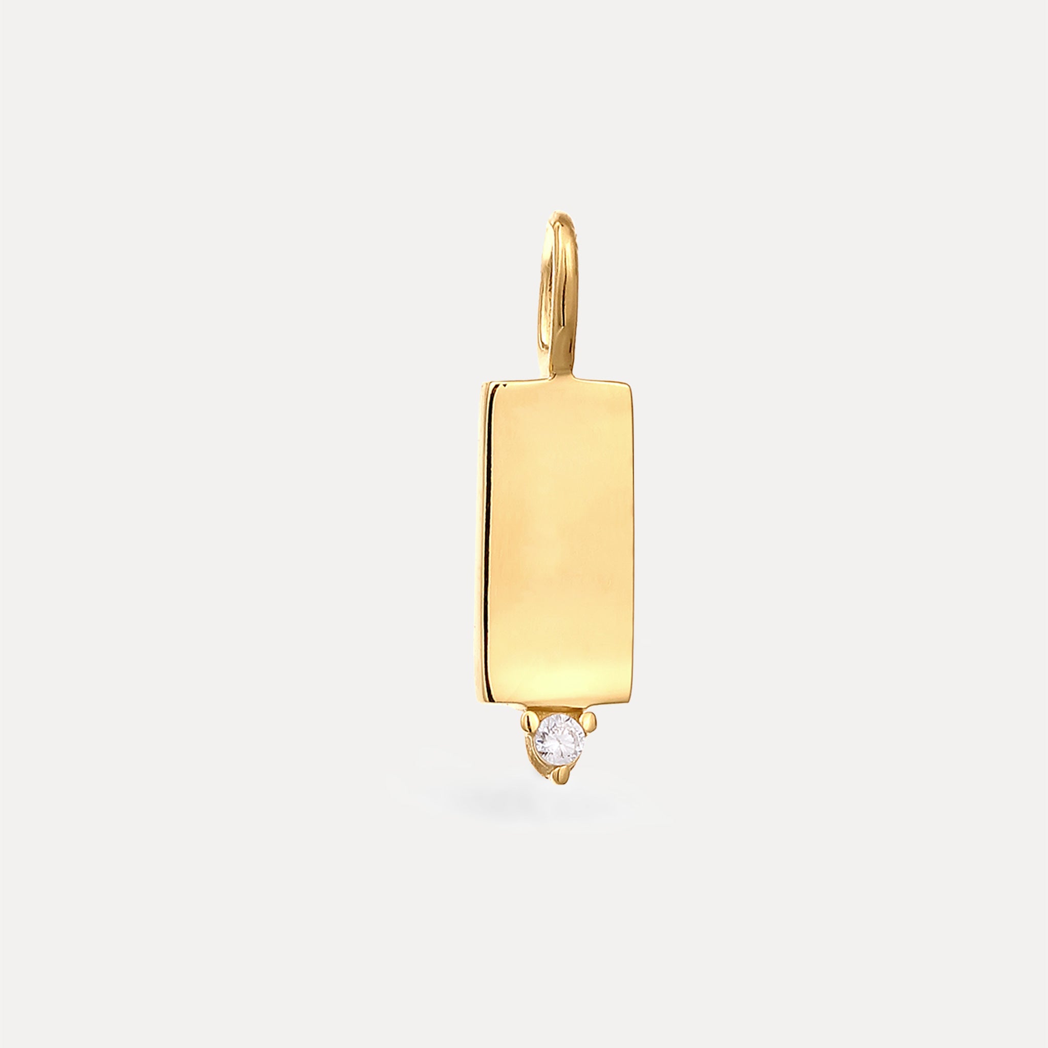 Saphir Brick Tag Anhänger