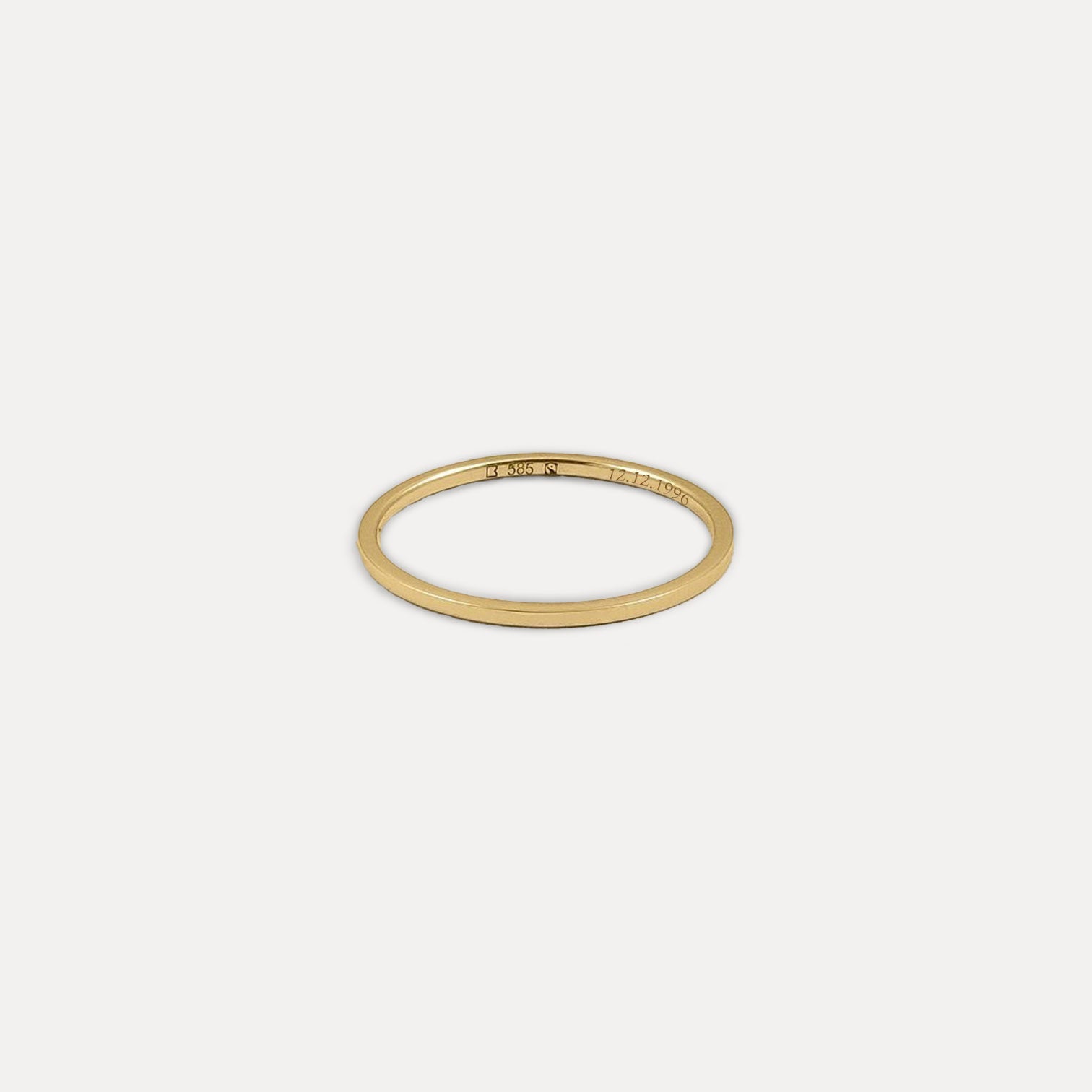 Simple Square Fair Band | 585 Gold
