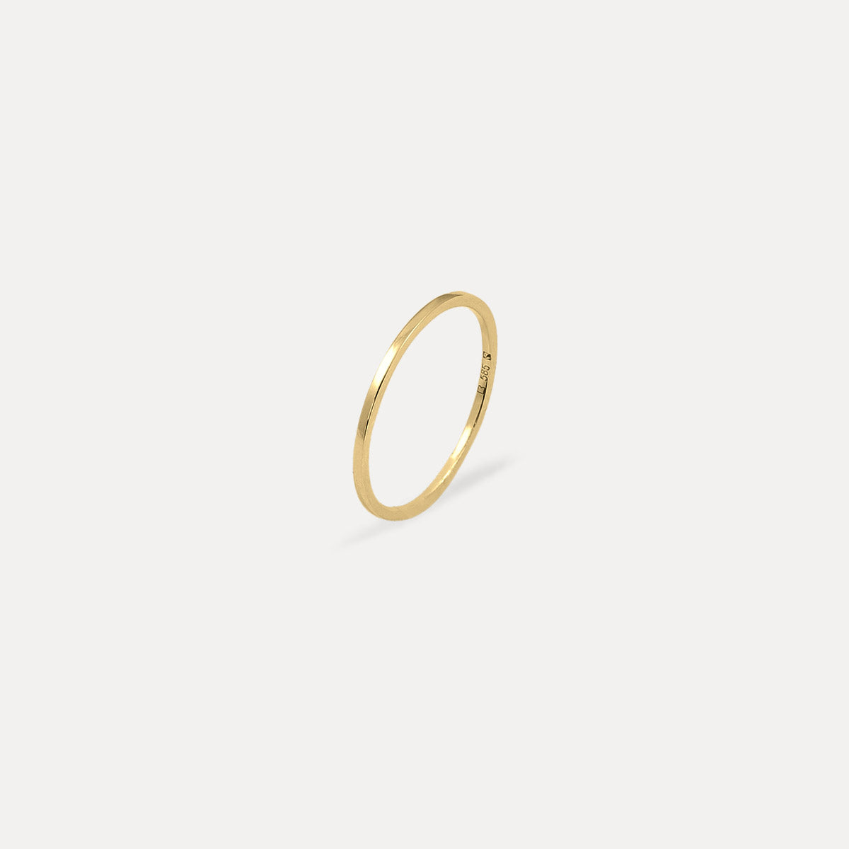 Simple Square Fair Band | 585 Gold