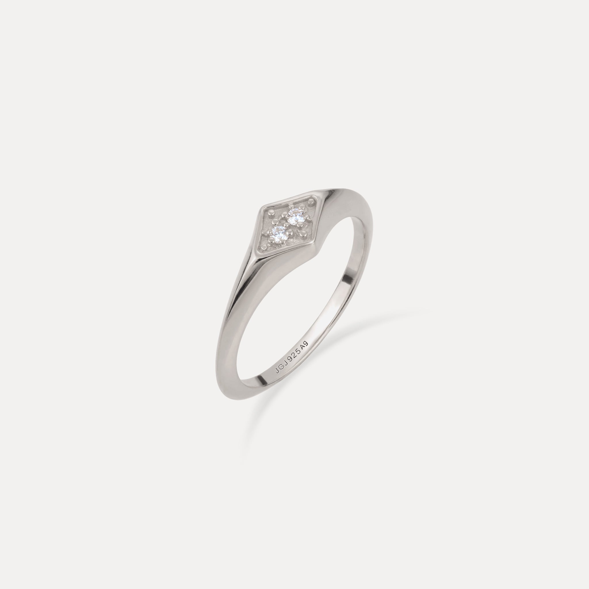 Weißer Saphir Supernova Pavé Ring