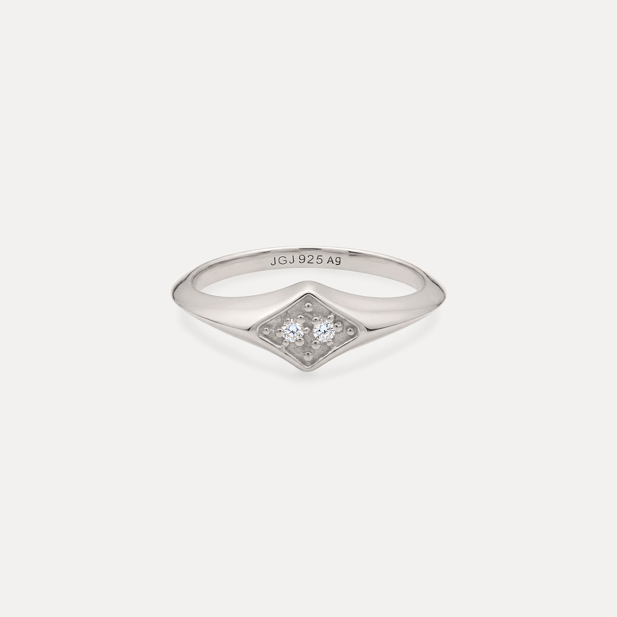 Weißer Saphir Supernova Pavé Ring