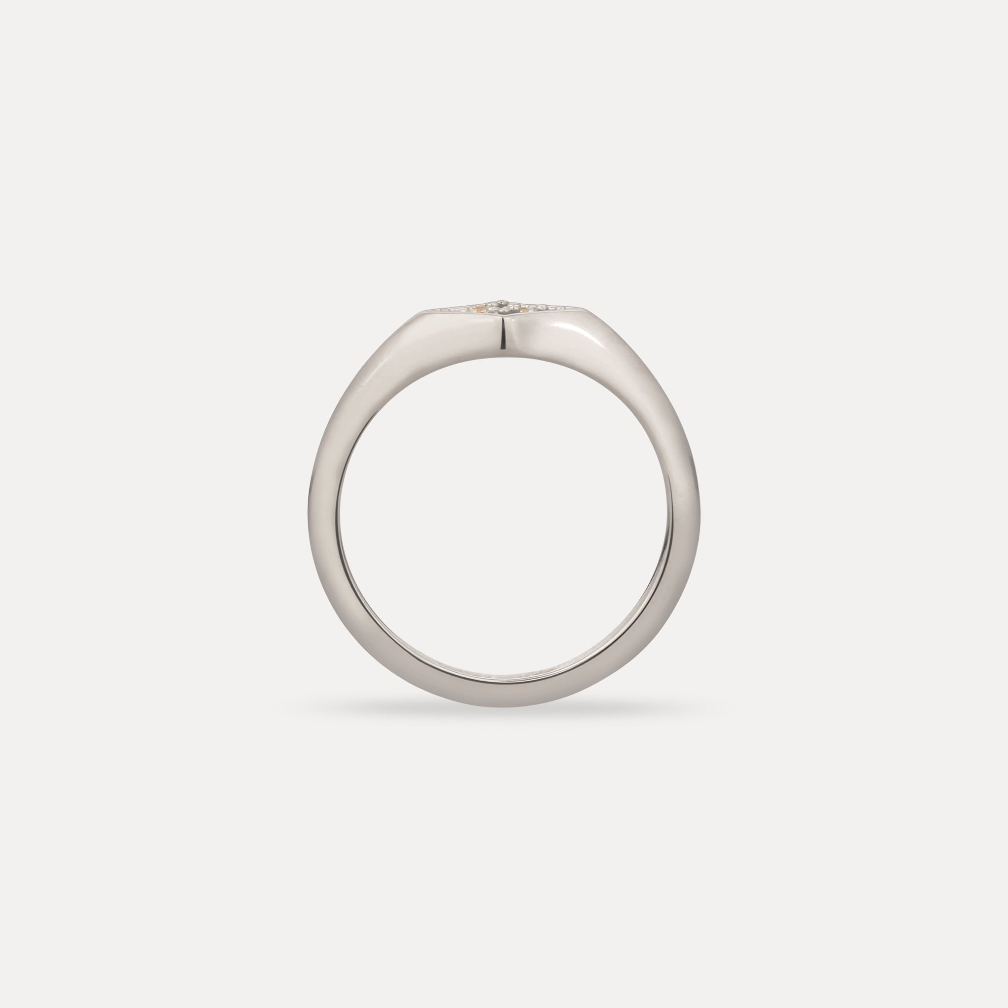 Weißer Saphir Supernova Pavé Ring