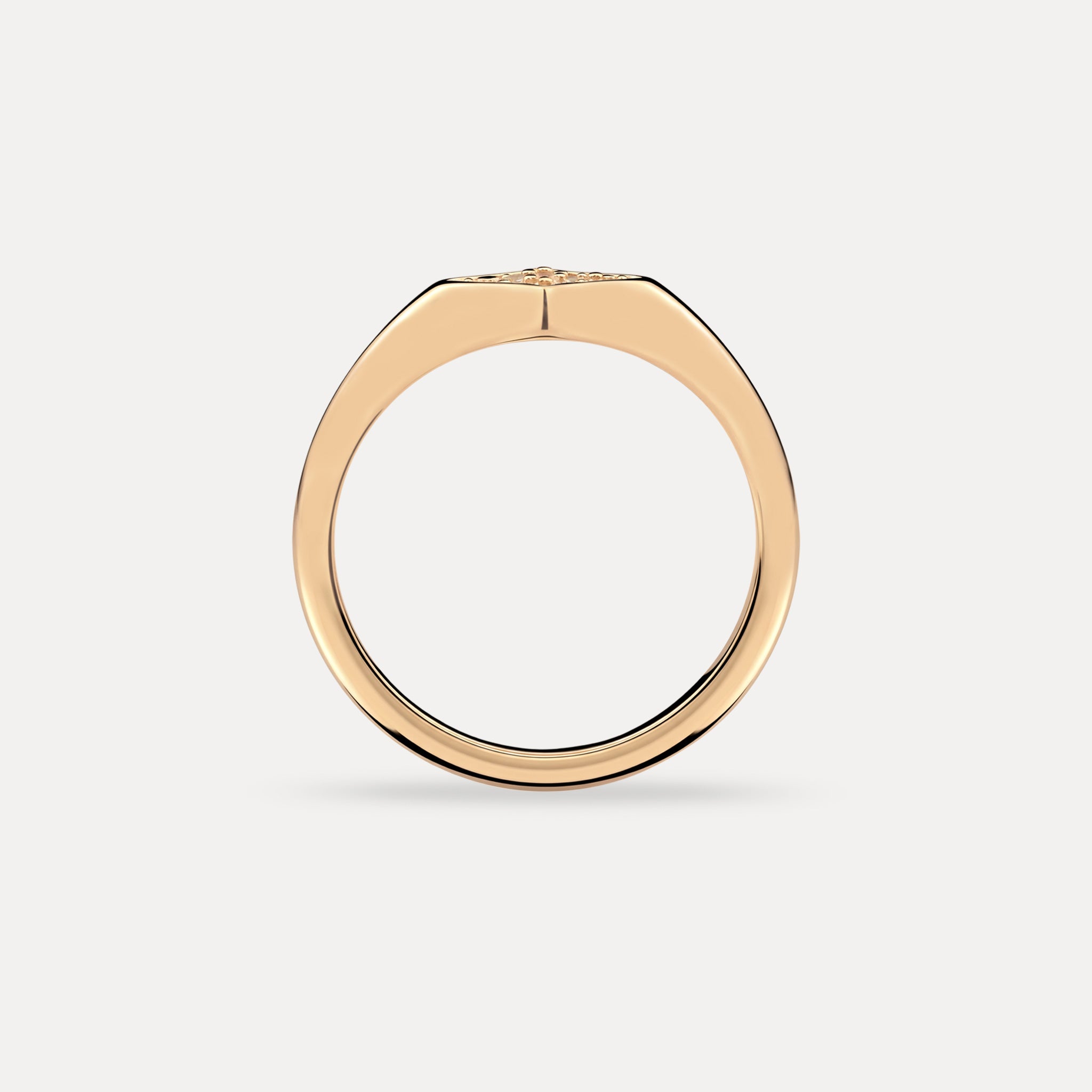 Weißer Saphir Supernova Pavé Ring | 585 Gold