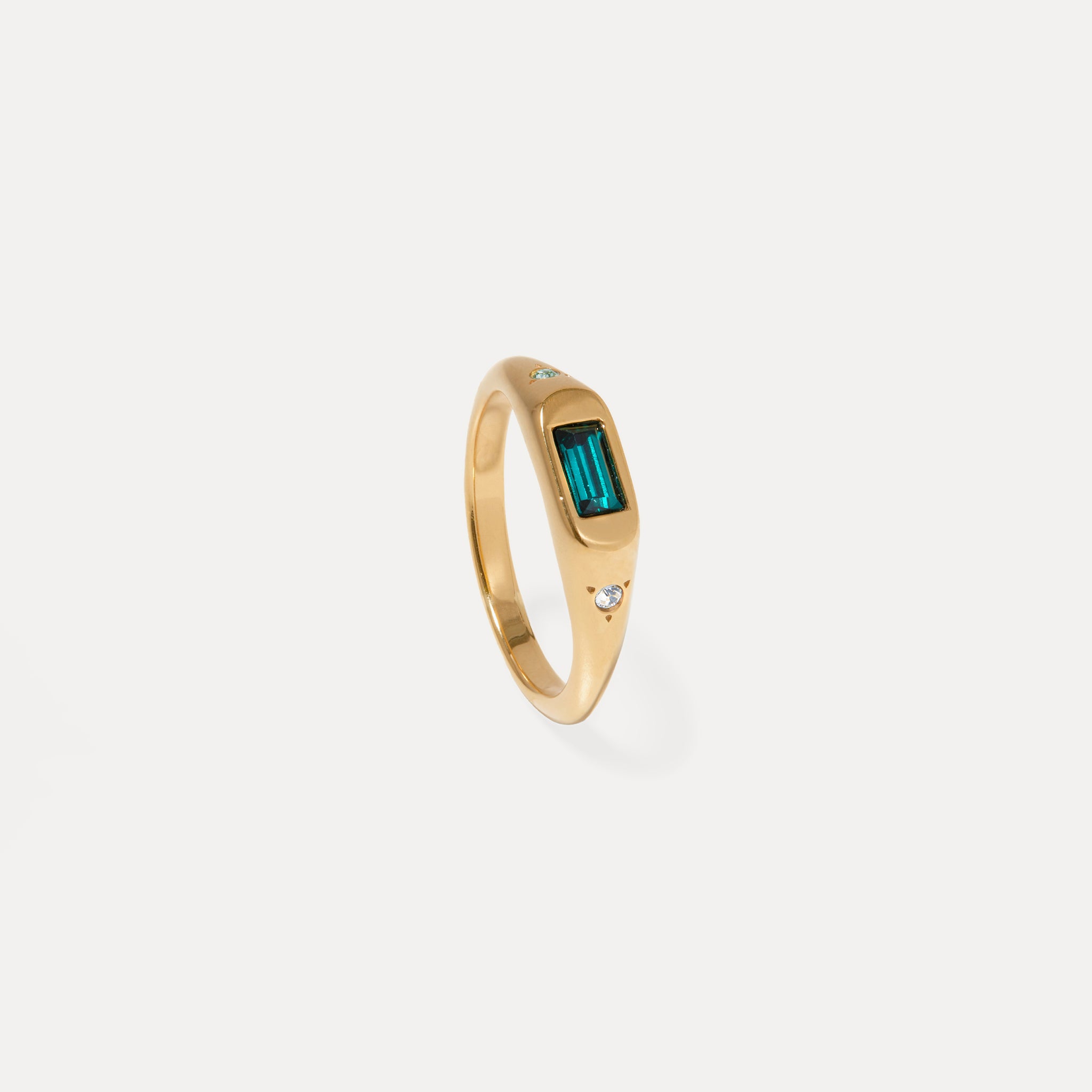 Unique Ring Grüne Kristalle