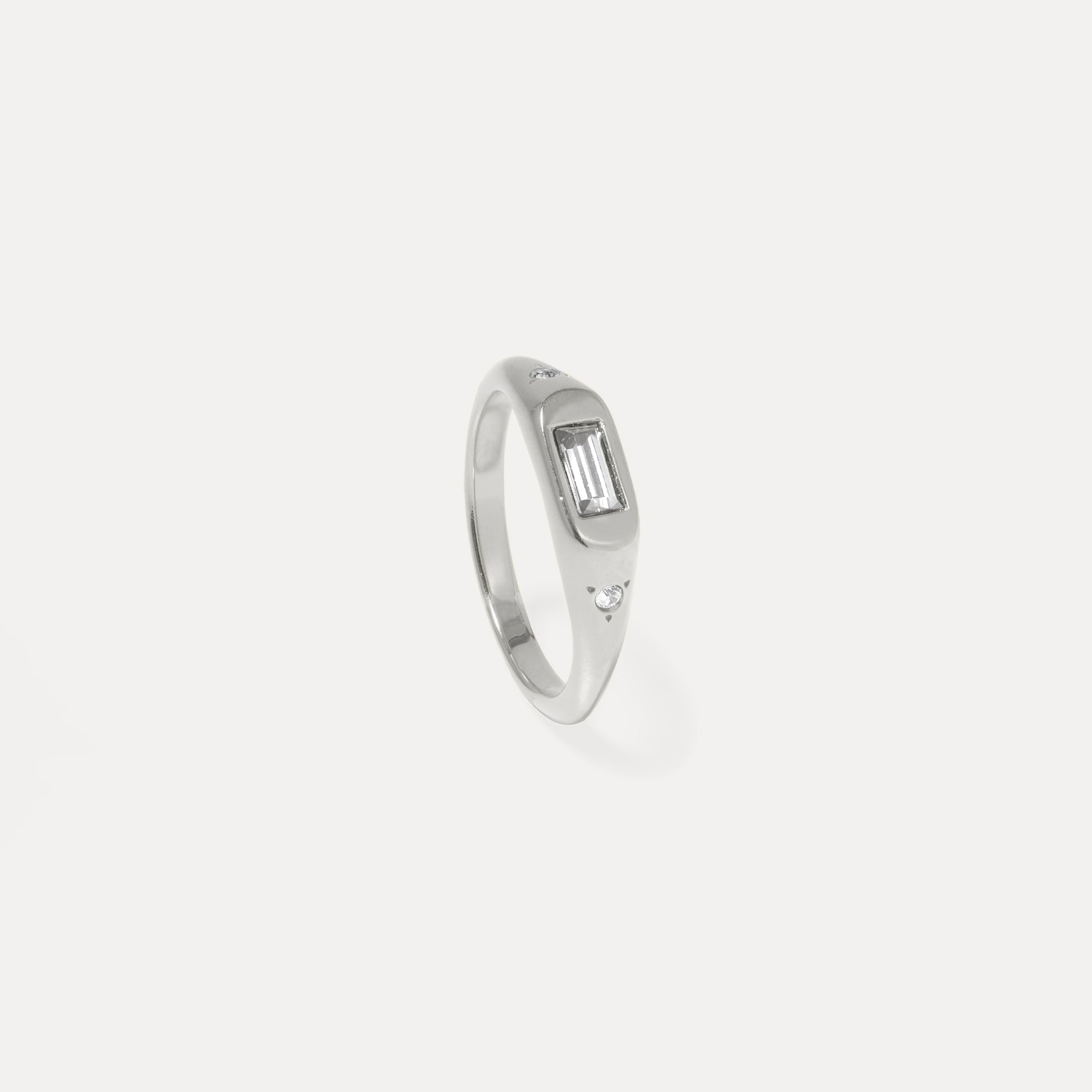 Unique Ring Weiße Kristalle