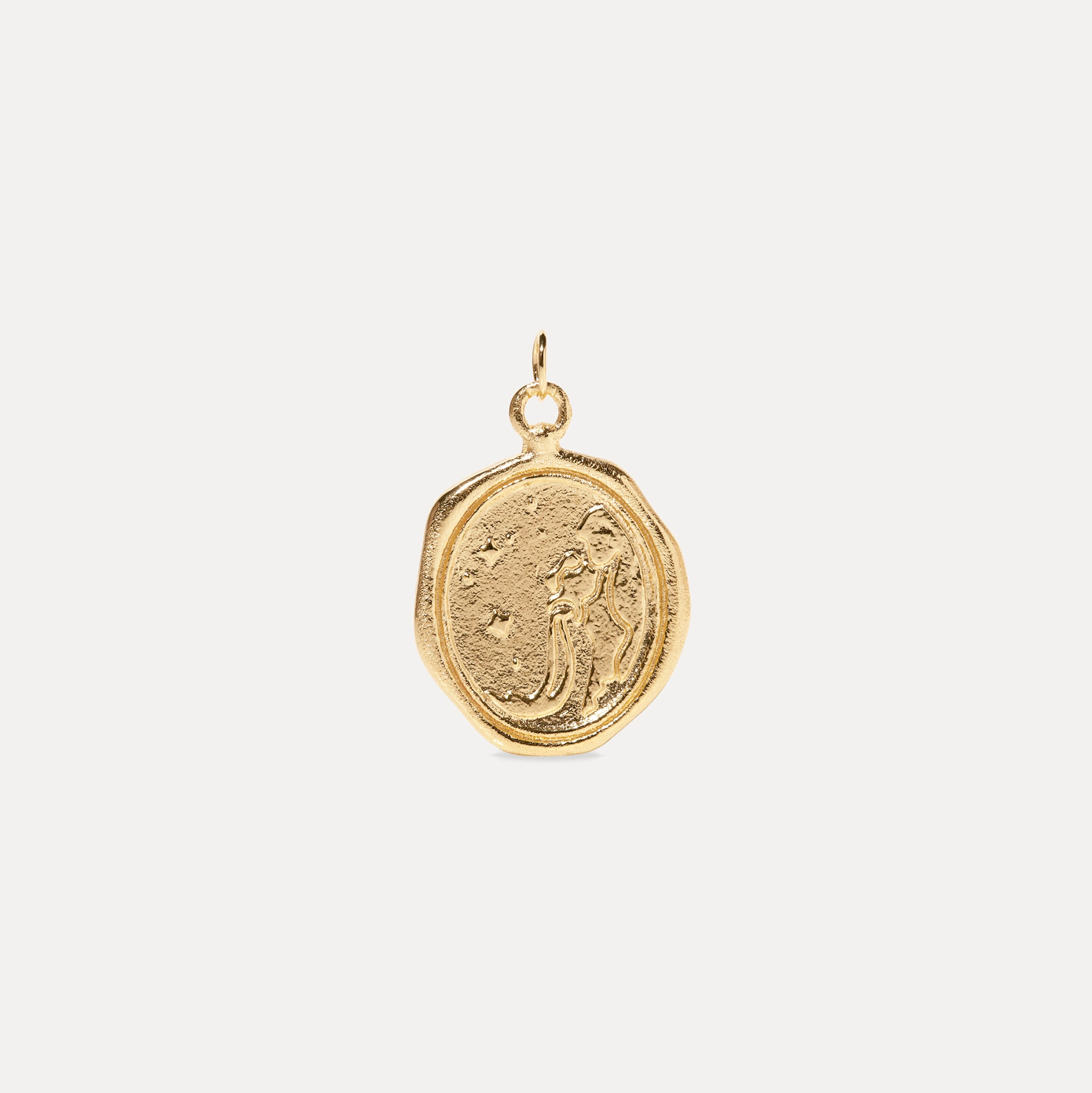 Zodiac Seal Anhänger 14k Massivgold