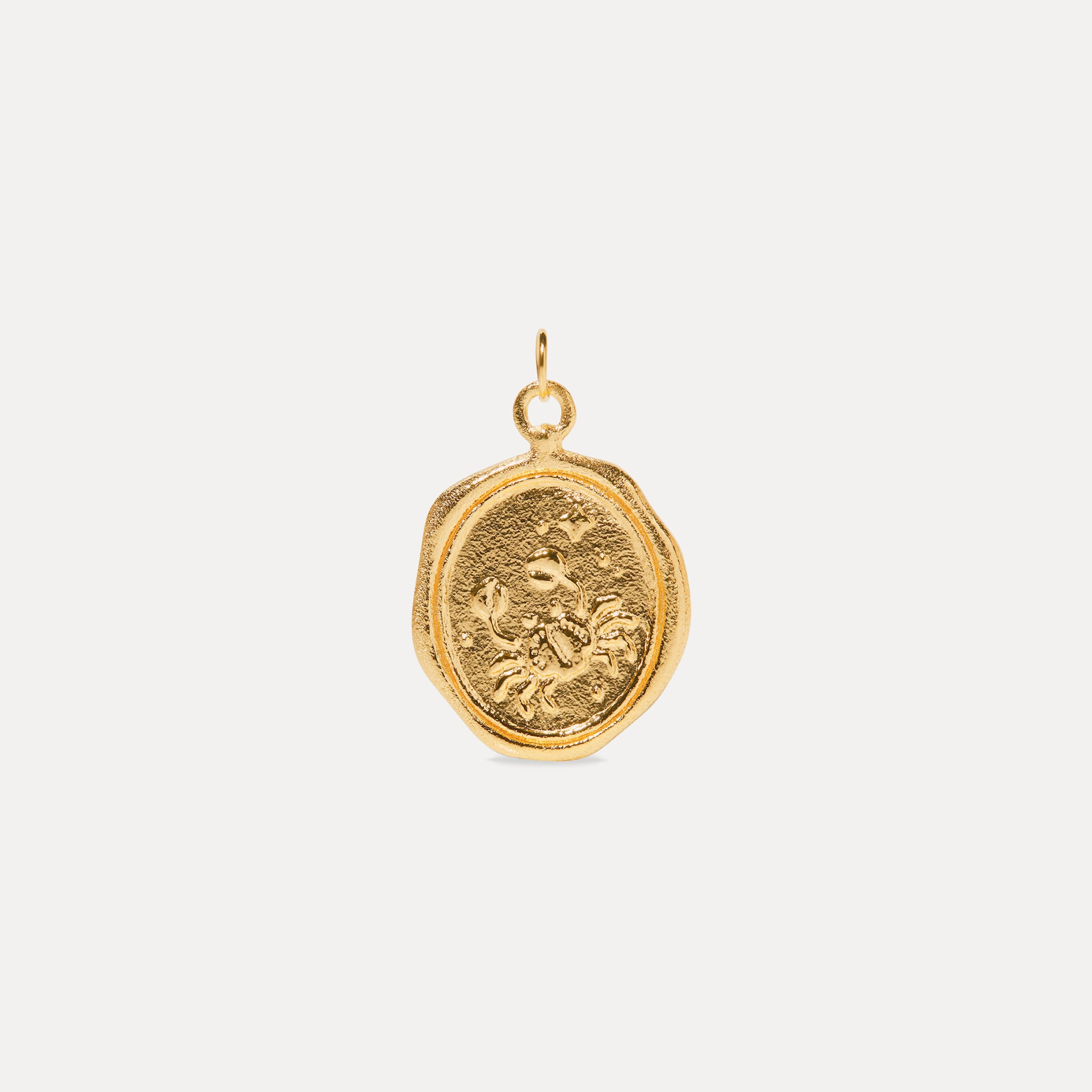 Zodiac Seal Anhänger 24k Gold Vermeil