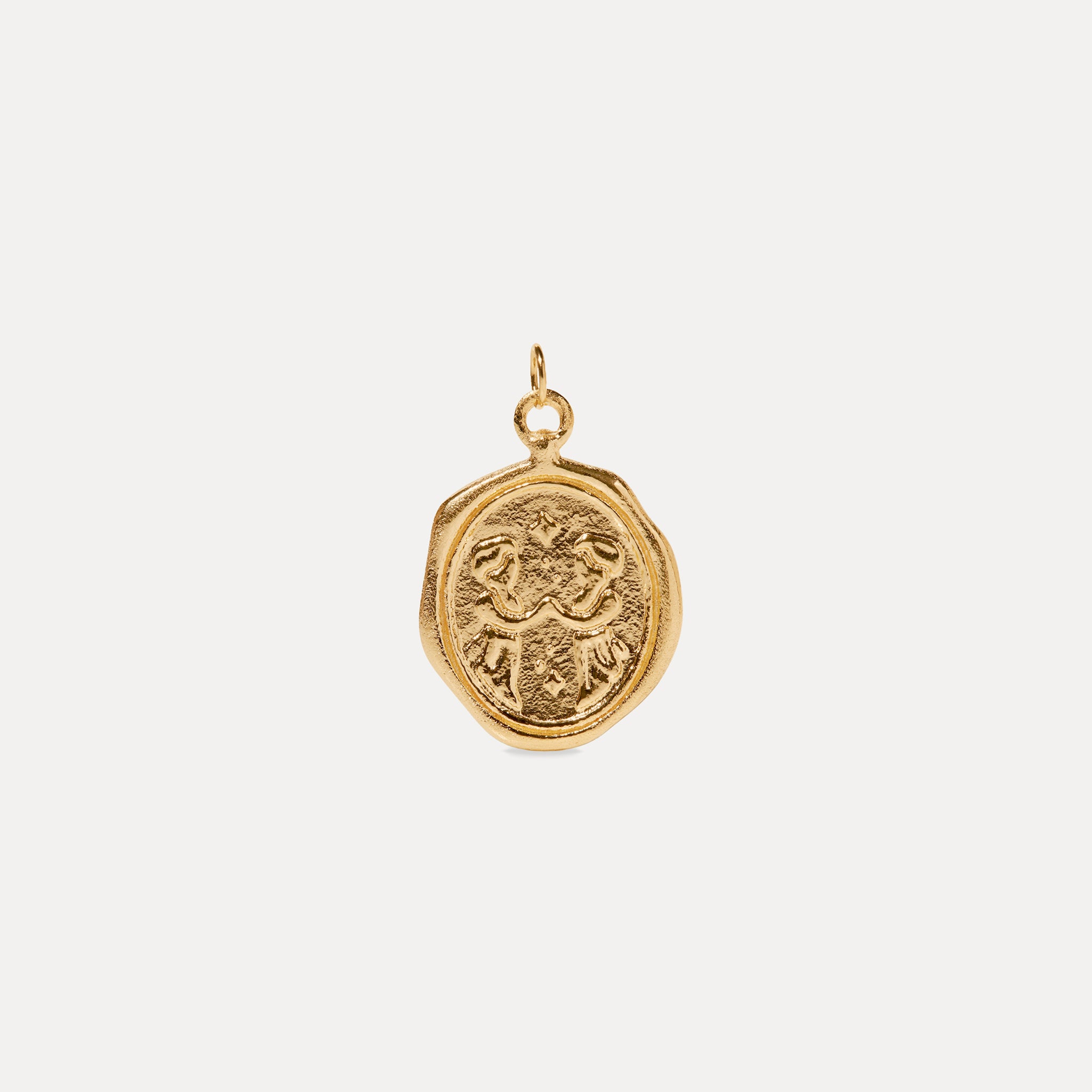 Zodiac Seal Anhänger 24k Gold Vermeil