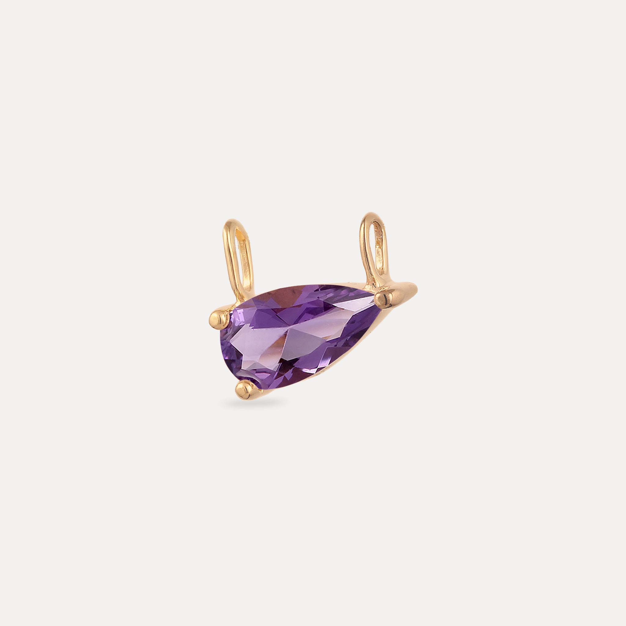Amethyst Balance Drop Anhänger | 585 Gold